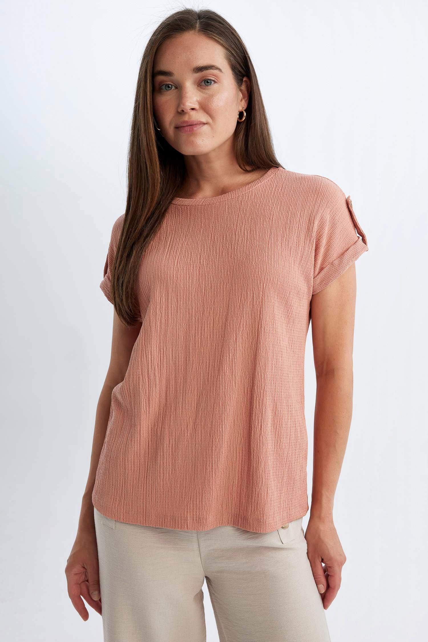 Regular Fit Bisiklet Yaka Kısa Kollu Tişört