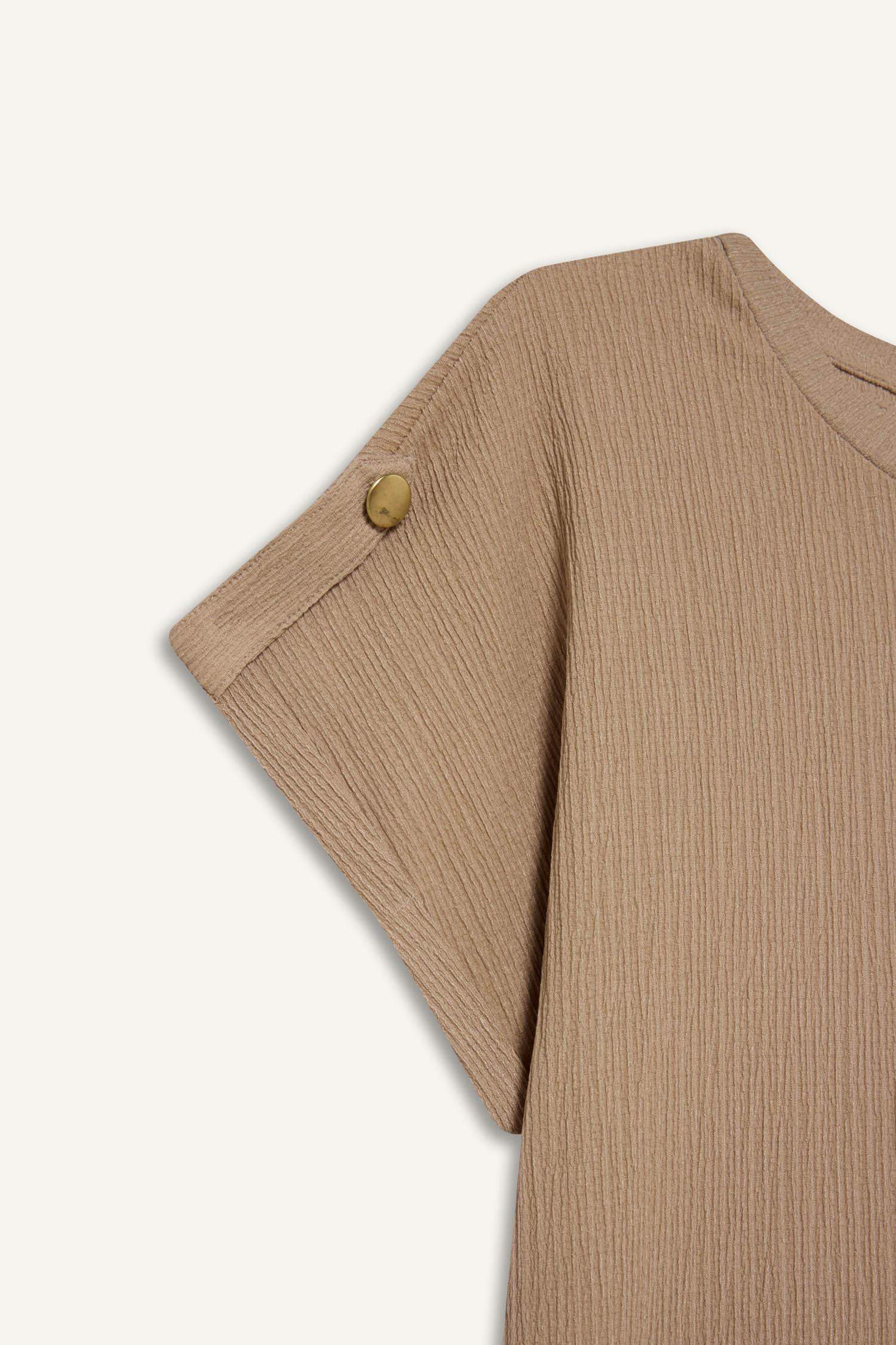 تيشيرت كاجوال نص ردن قصة عادية بياخة مستديرة