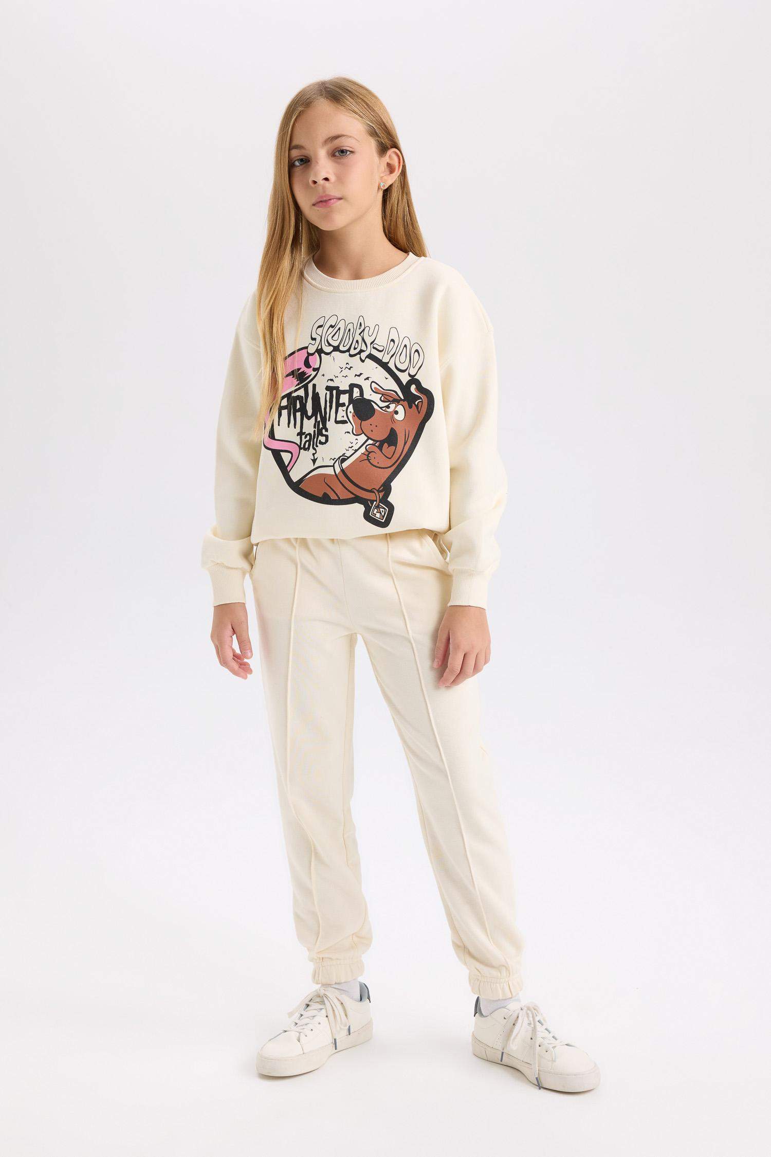 Kız Çocuk Beli Paçası Lastikli Basic Düz Jogger Eşofman Altı