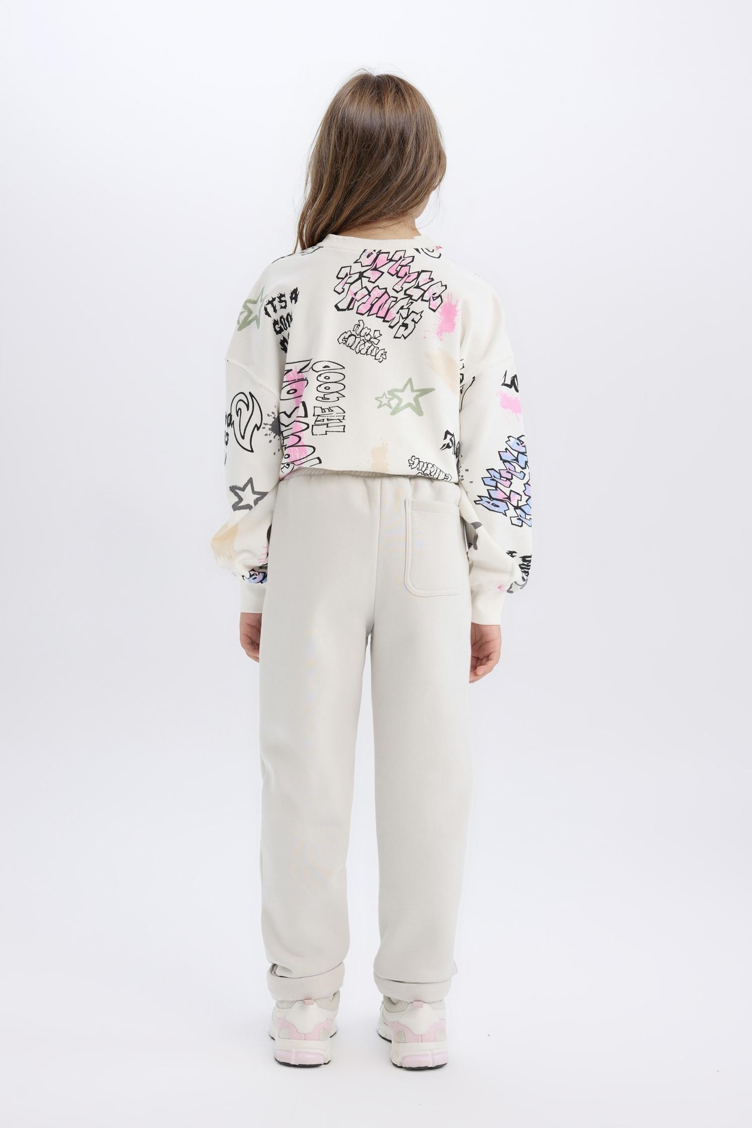 Kız Çocuk Carrot Fit Havuç Kesim Beli Lastikli Eşofman Altı