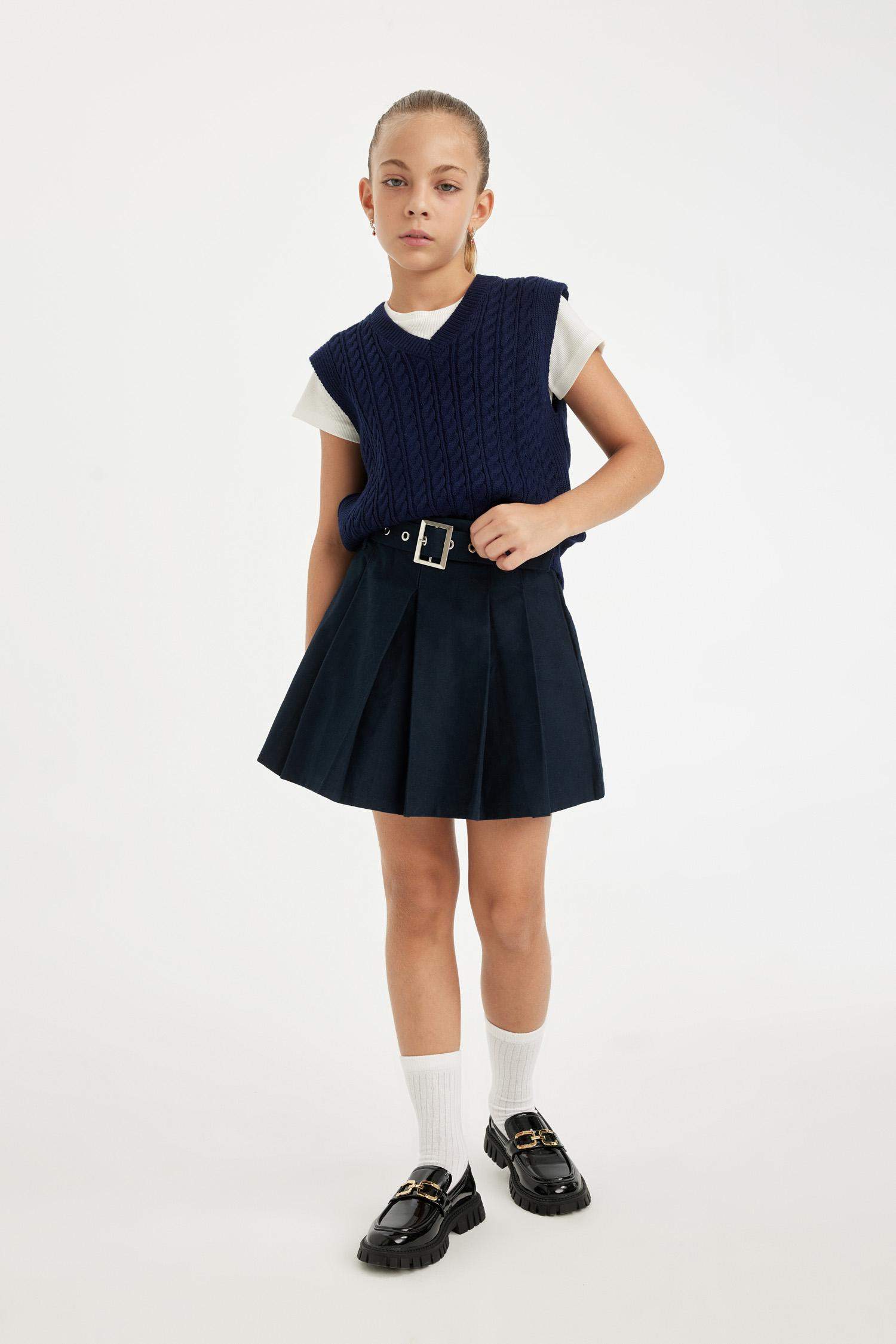 Girl Gabardine Regular Fit Skirt