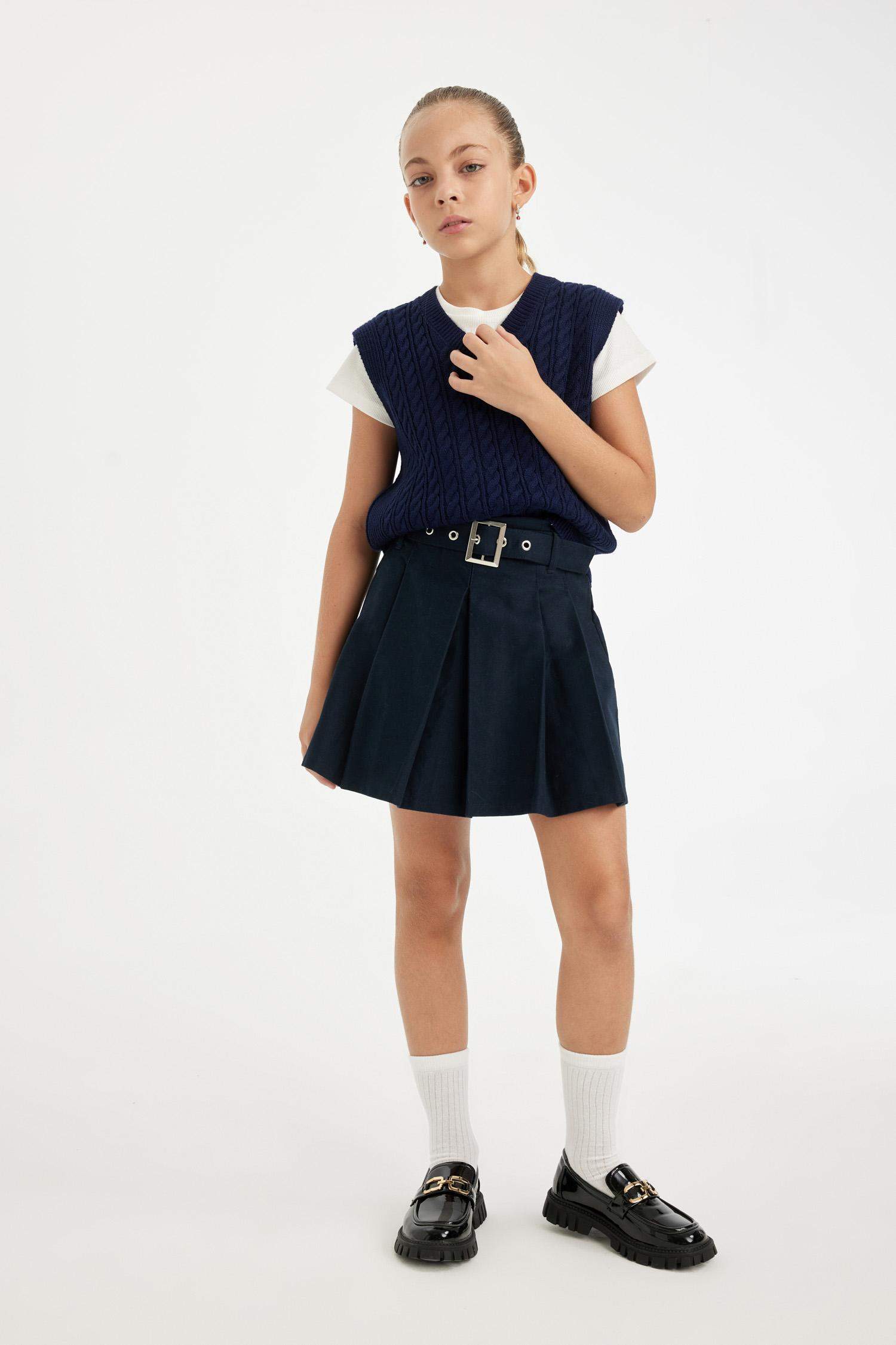 Girl Gabardine Regular Fit Skirt