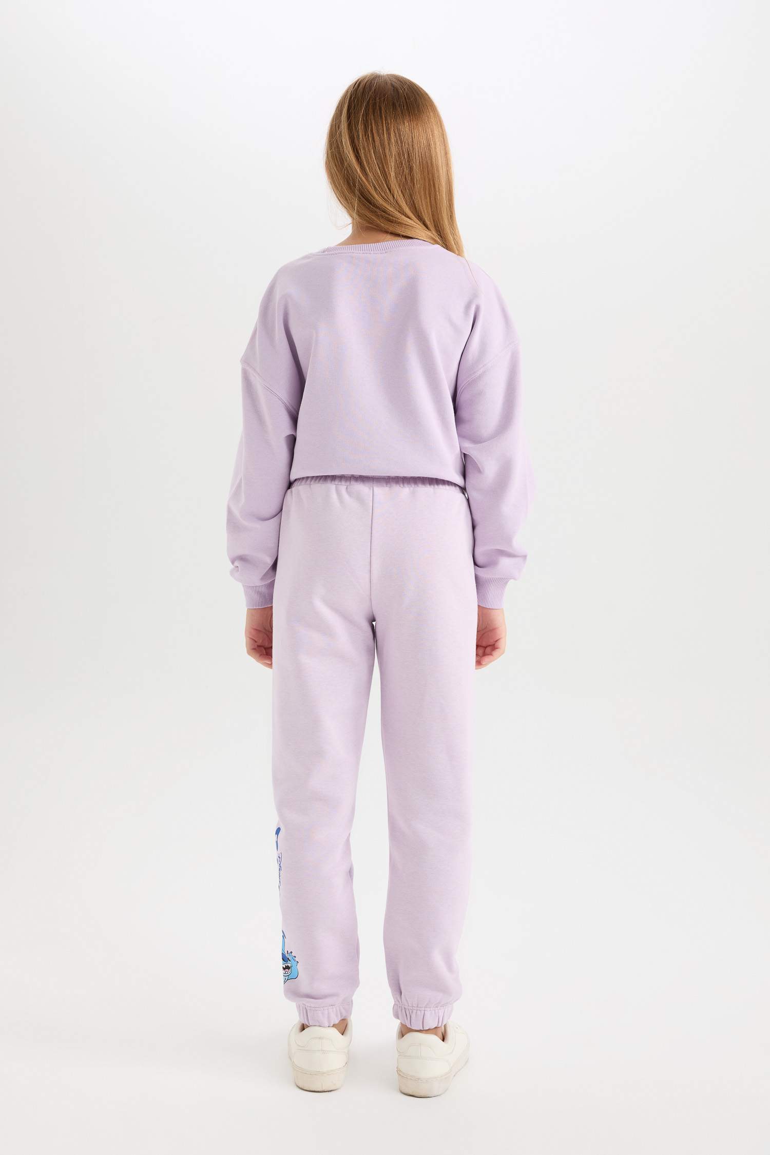 Kız Çocuk Disney Lilo & Stitch Beli Lastikli Standart Fit  Jogger Eşofman Altı