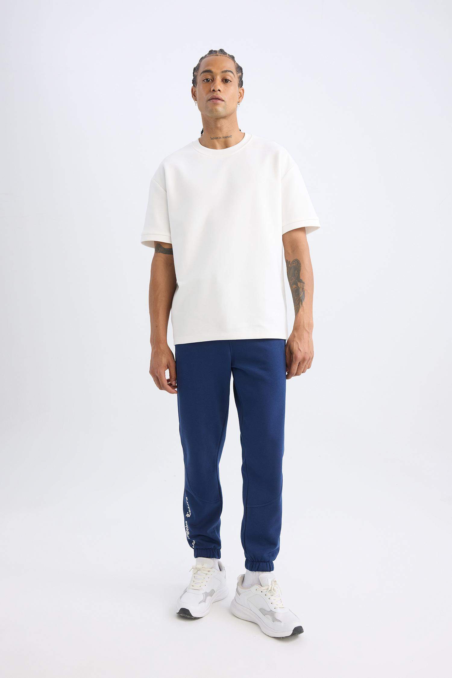 بنطلون سويت بانتس قصة عادية بخصر مطاطي من لوس أنجلوس ليكرز