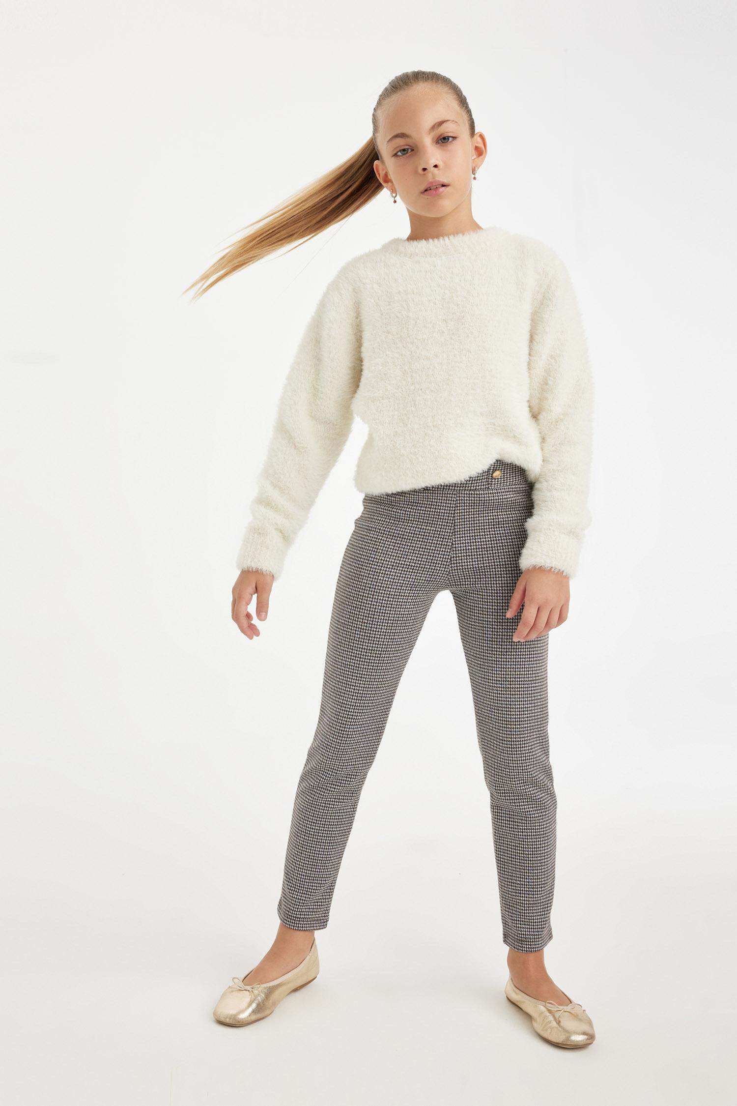 Kız Çocuk Basic Düz Standart Boy Tayt