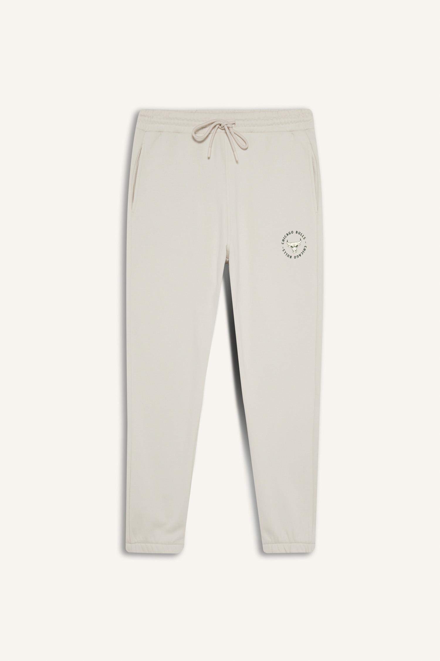NBA Chicago Bulls Standart Fit Cepli Esnek Bantlı Paça Jogger Eşofman Altı