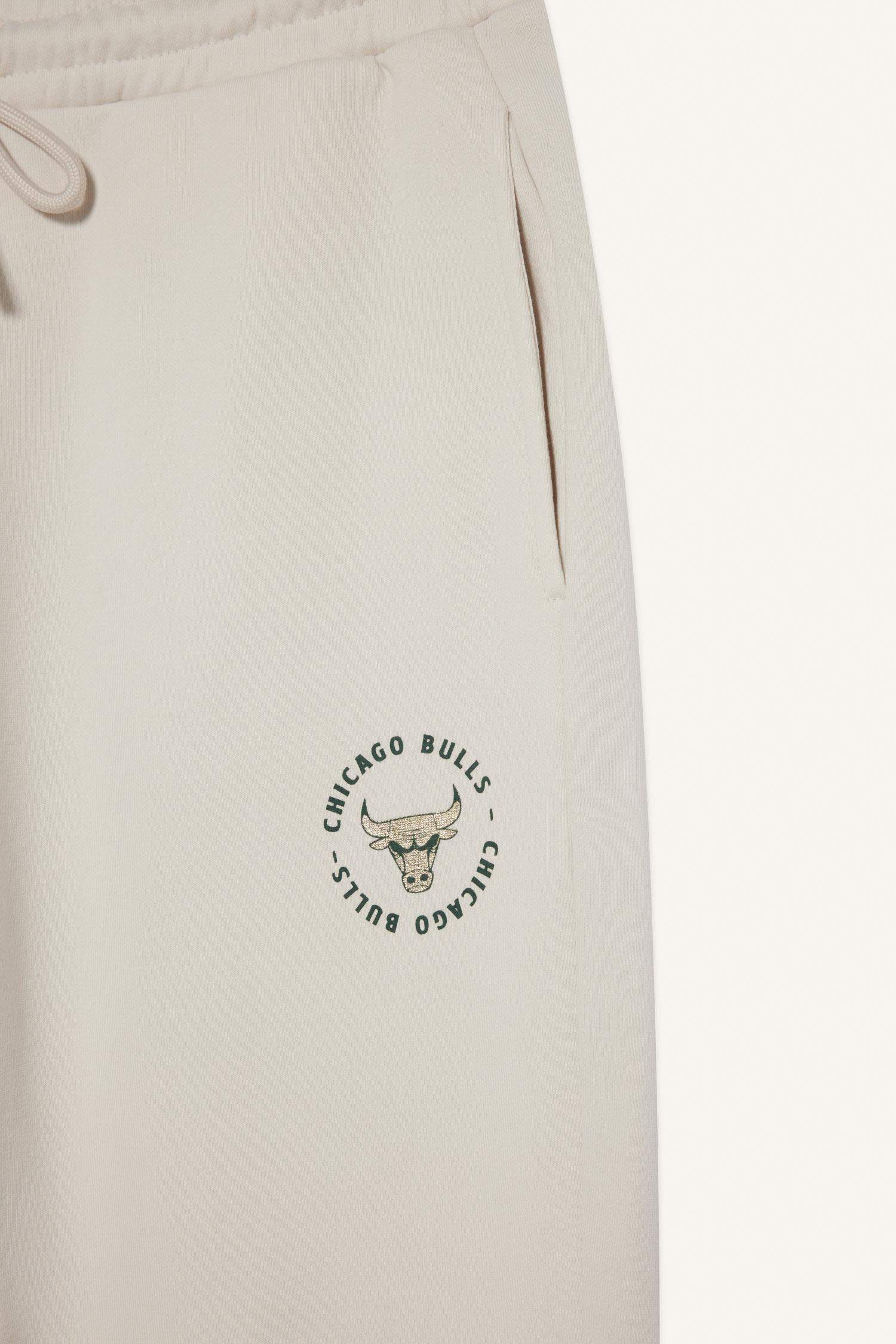 NBA Chicago Bulls Standart Fit Cepli Esnek Bantlı Paça Jogger Eşofman Altı