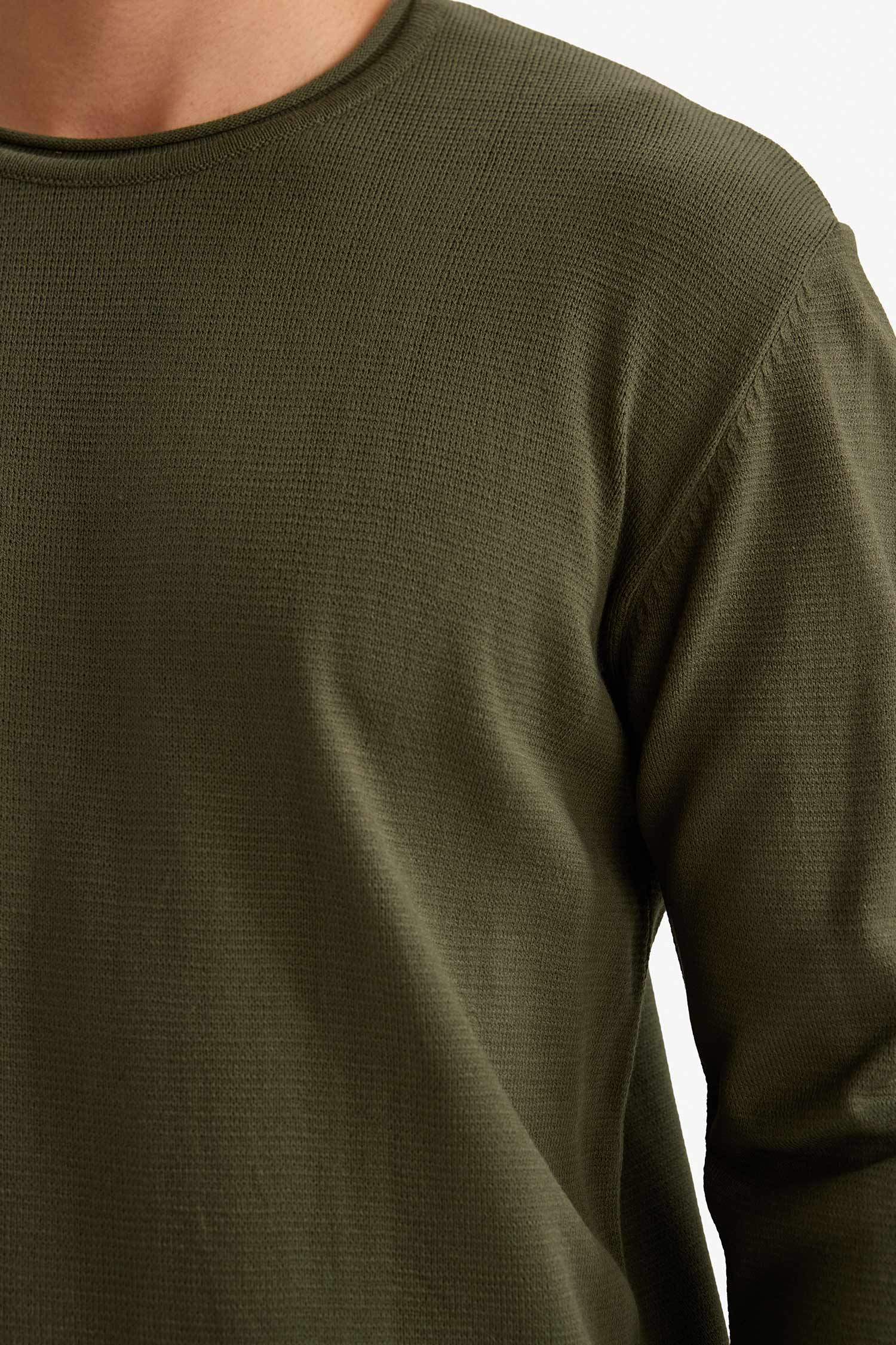 Pull en tricot à col rond Coupe décontractée