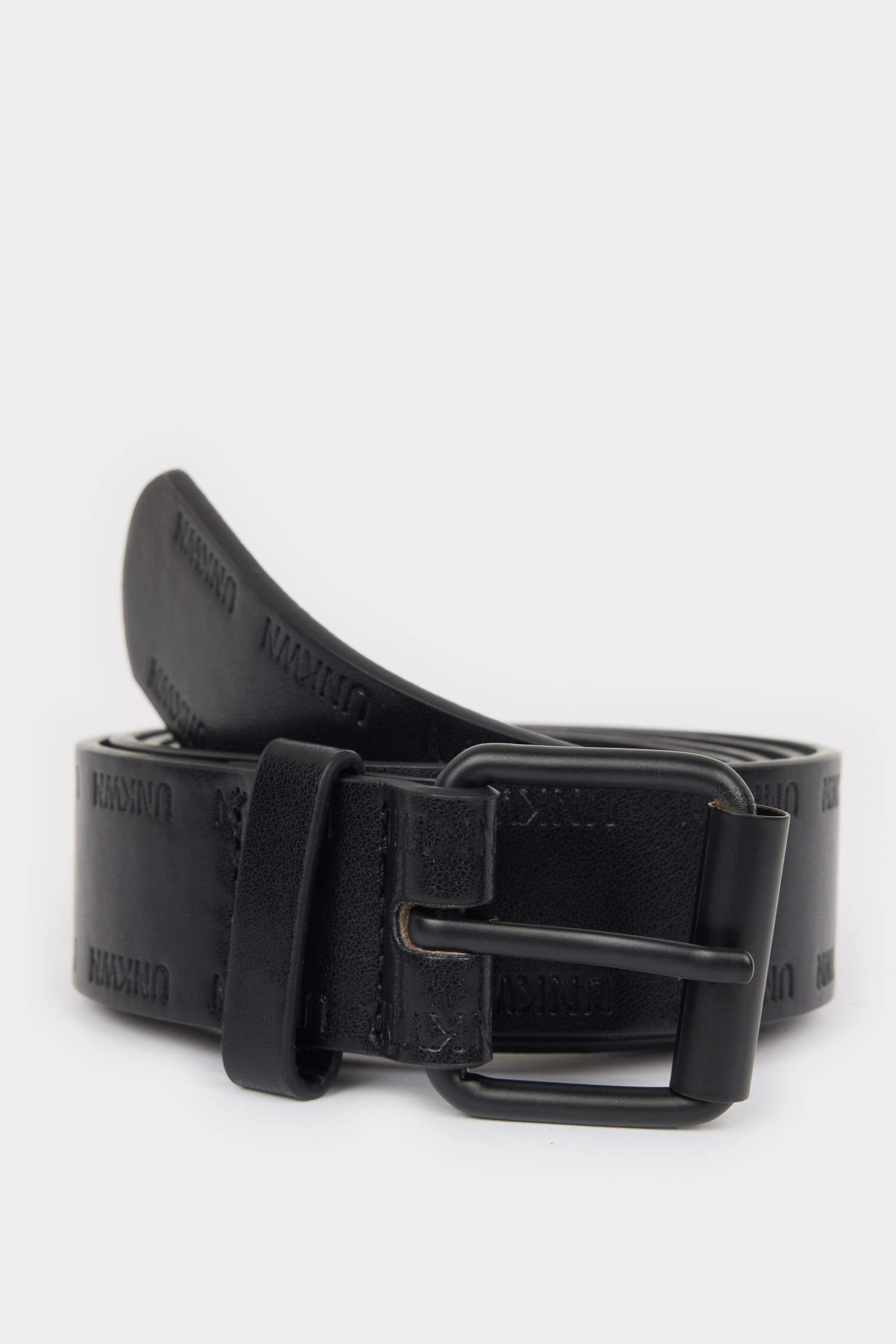 Man Faux Leather Denim Belt