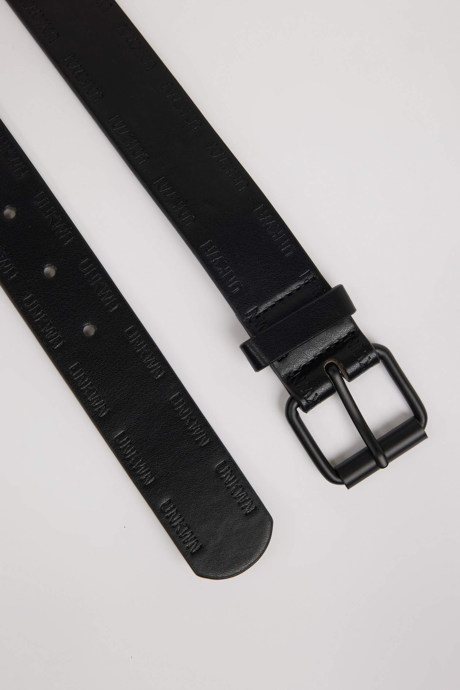 Man Faux Leather Denim Belt