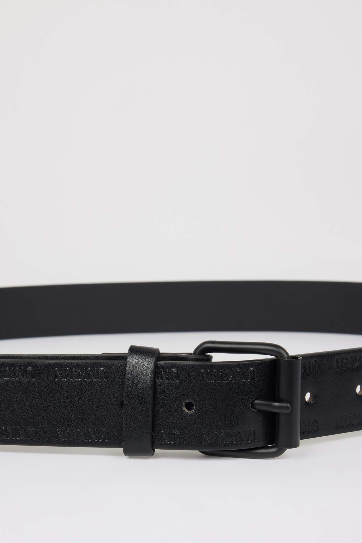 Man Faux Leather Denim Belt