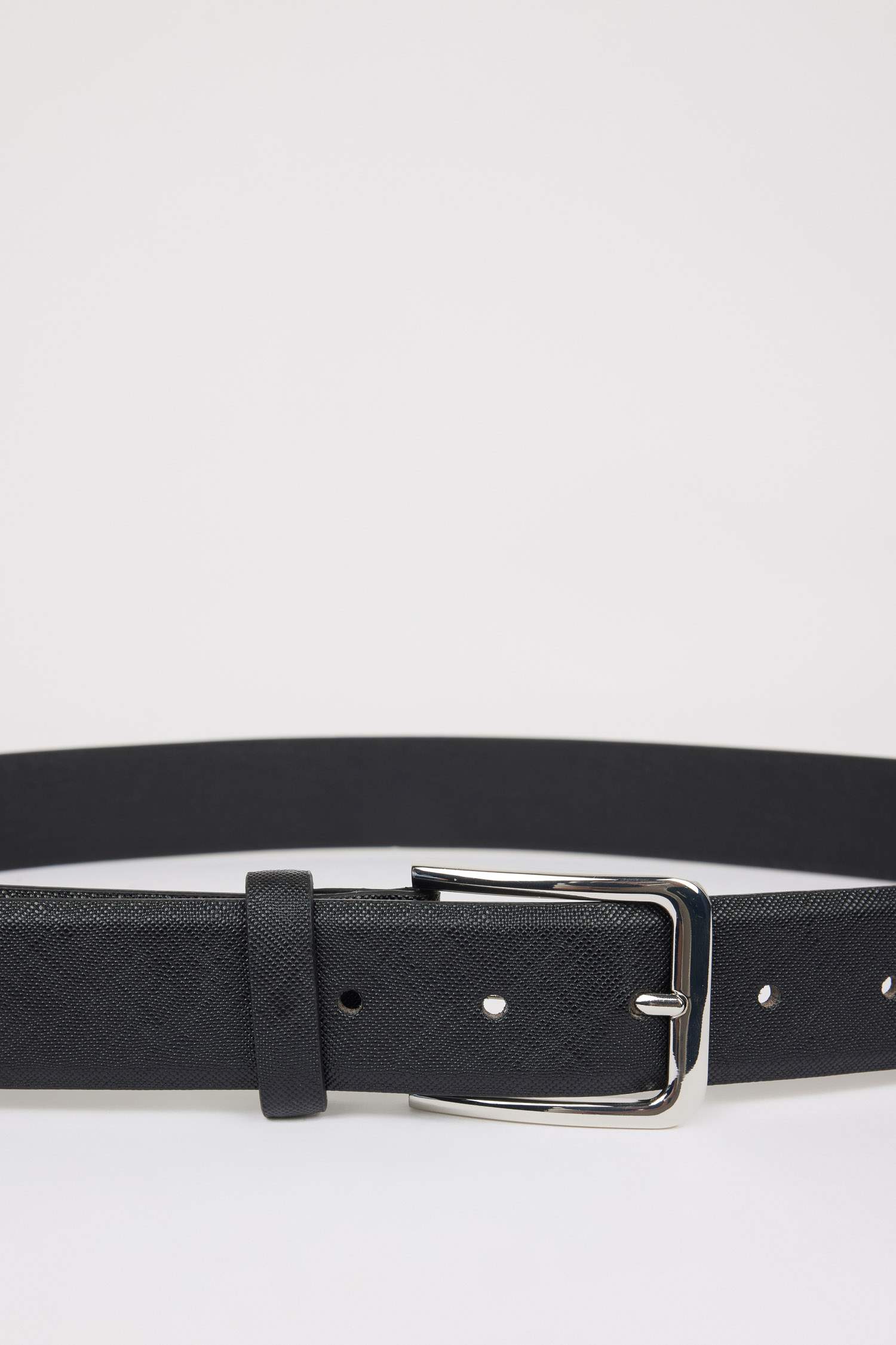 حزام رجالي جلد صناعي أسود