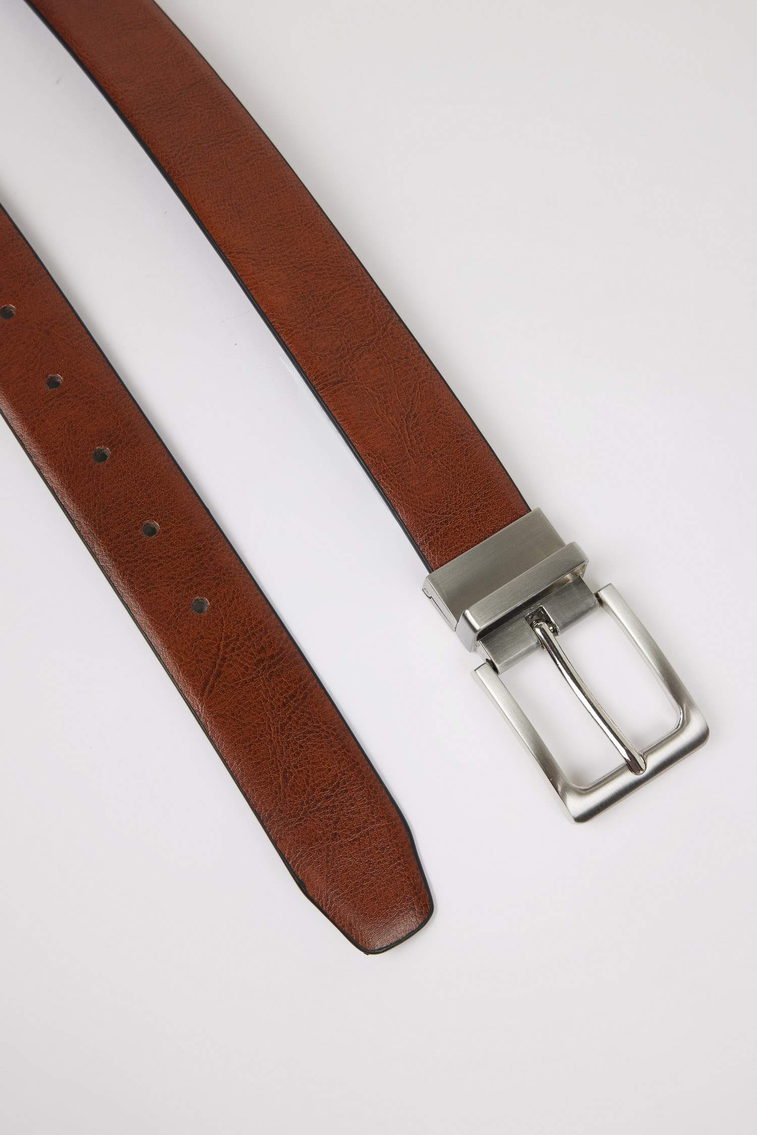 Man Faux Leather Casual Belt