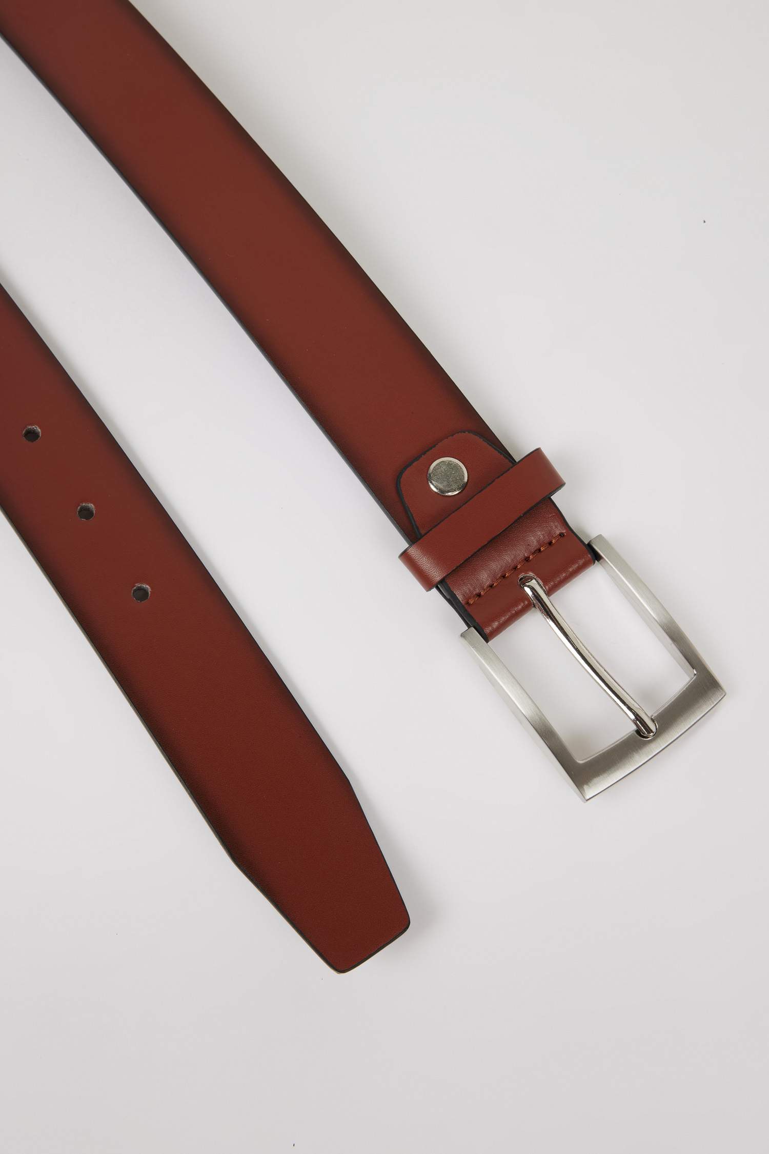 Man Faux Leather Jean Belt