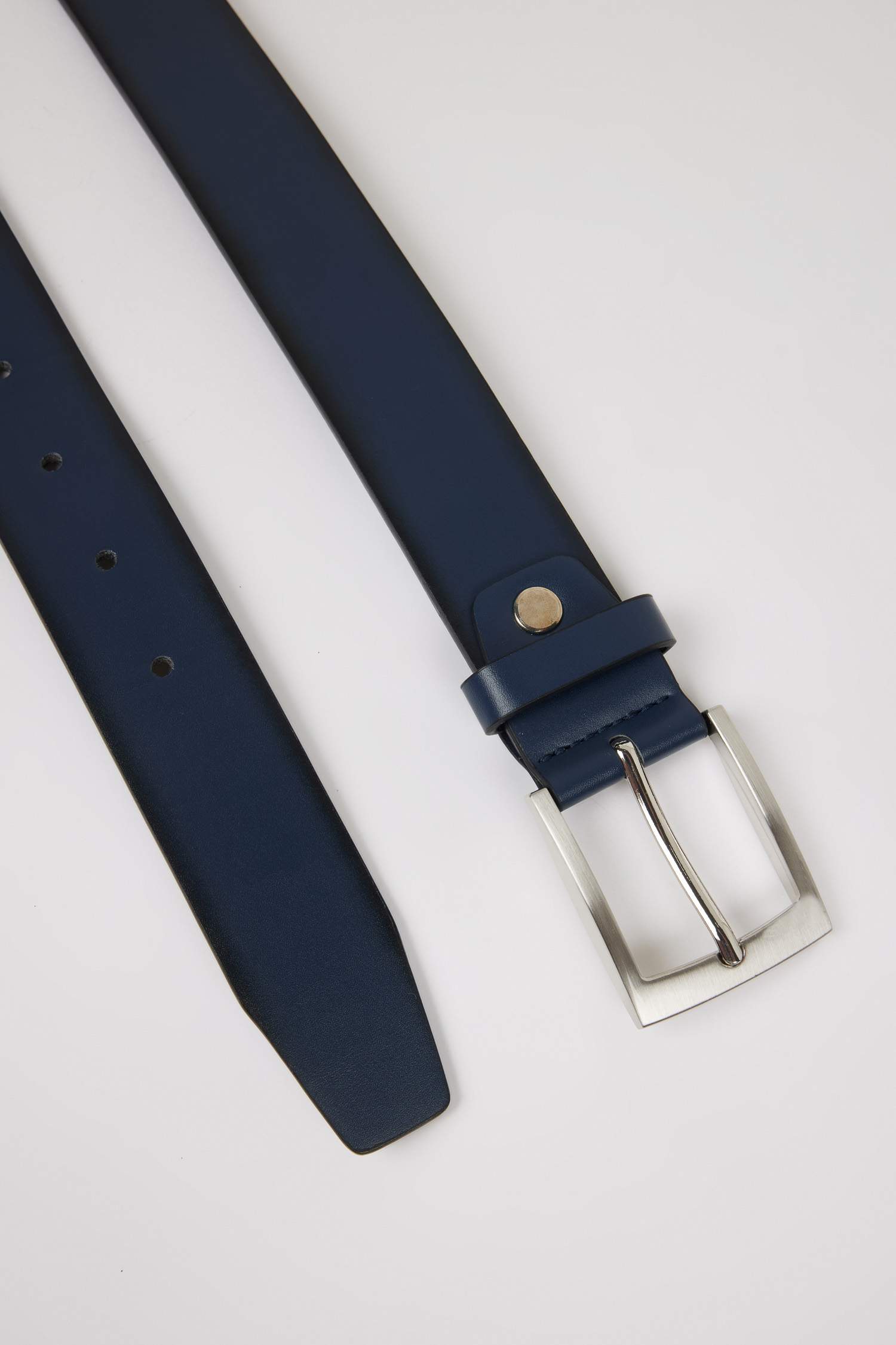 حزام رجالي جلد صناعي كحلي