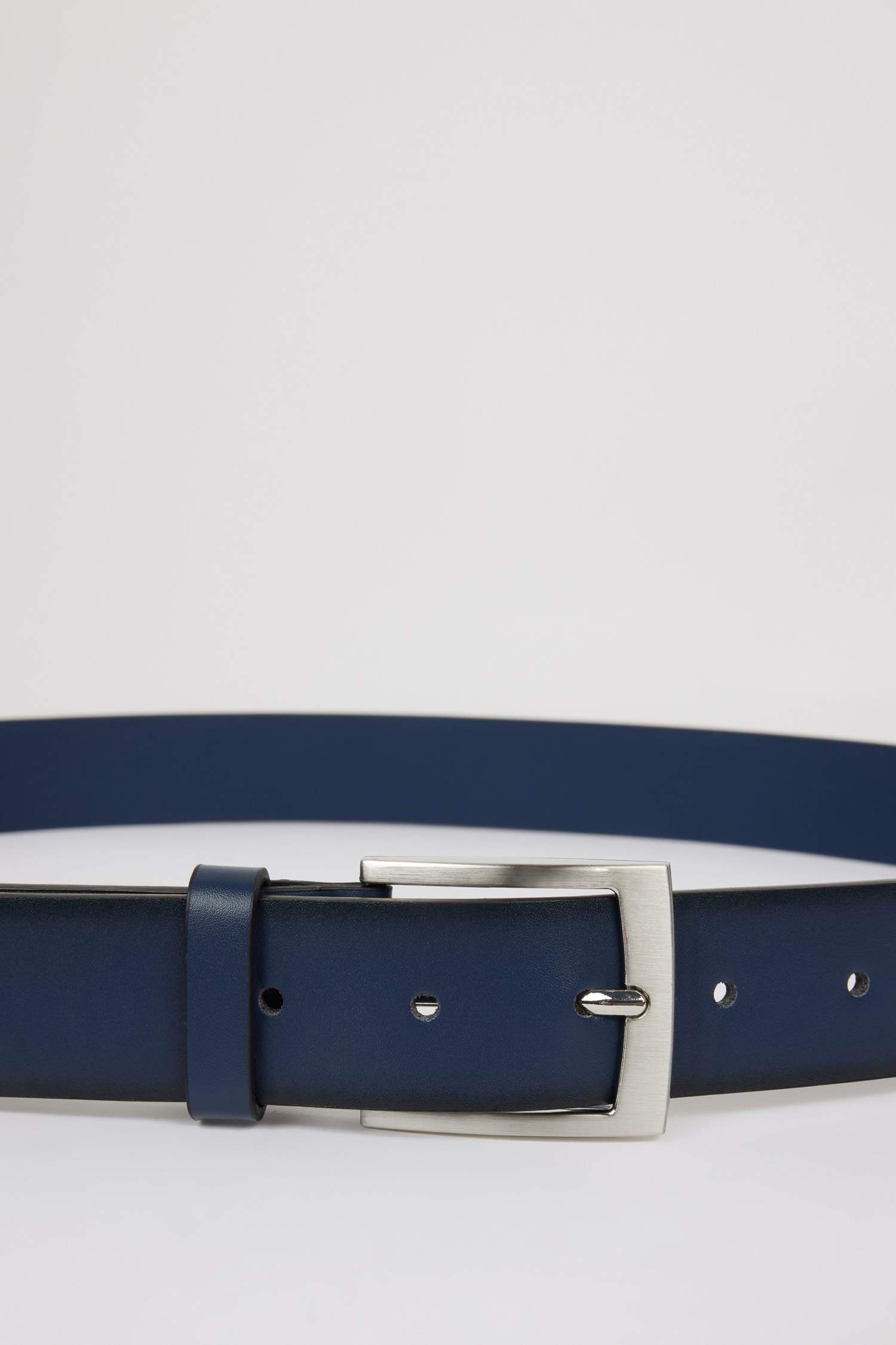 حزام رجالي جلد صناعي كحلي