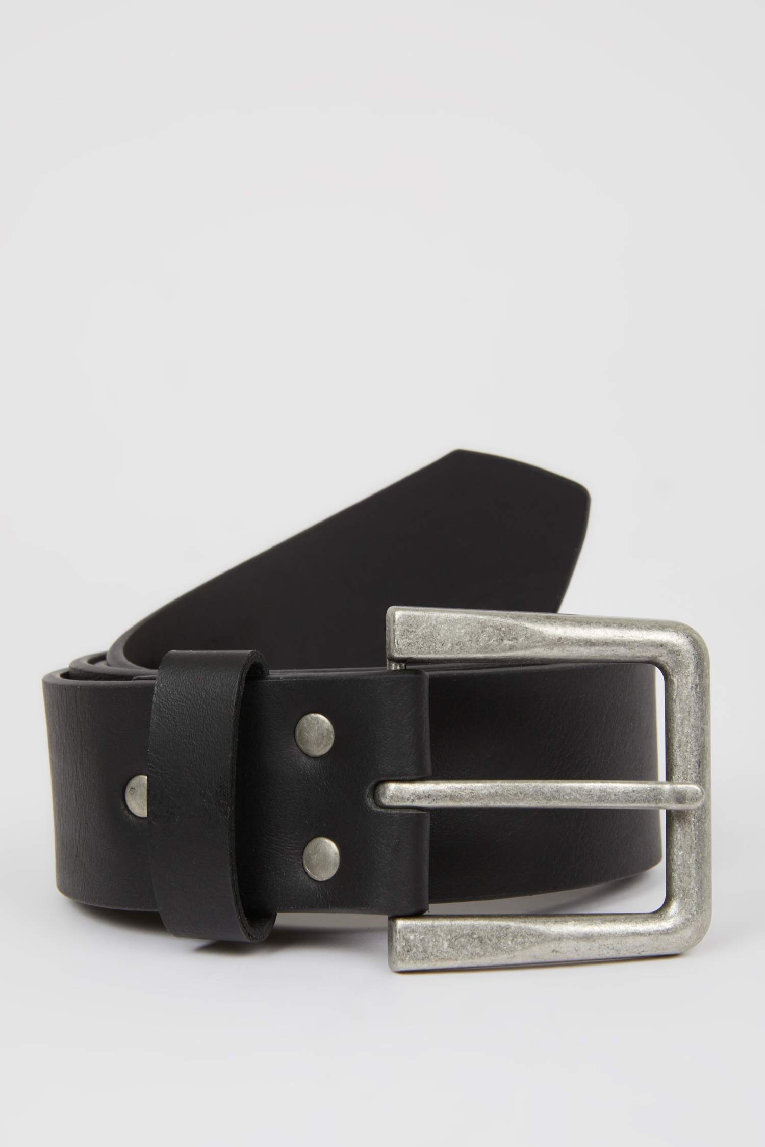 Man Faux Leather Belt