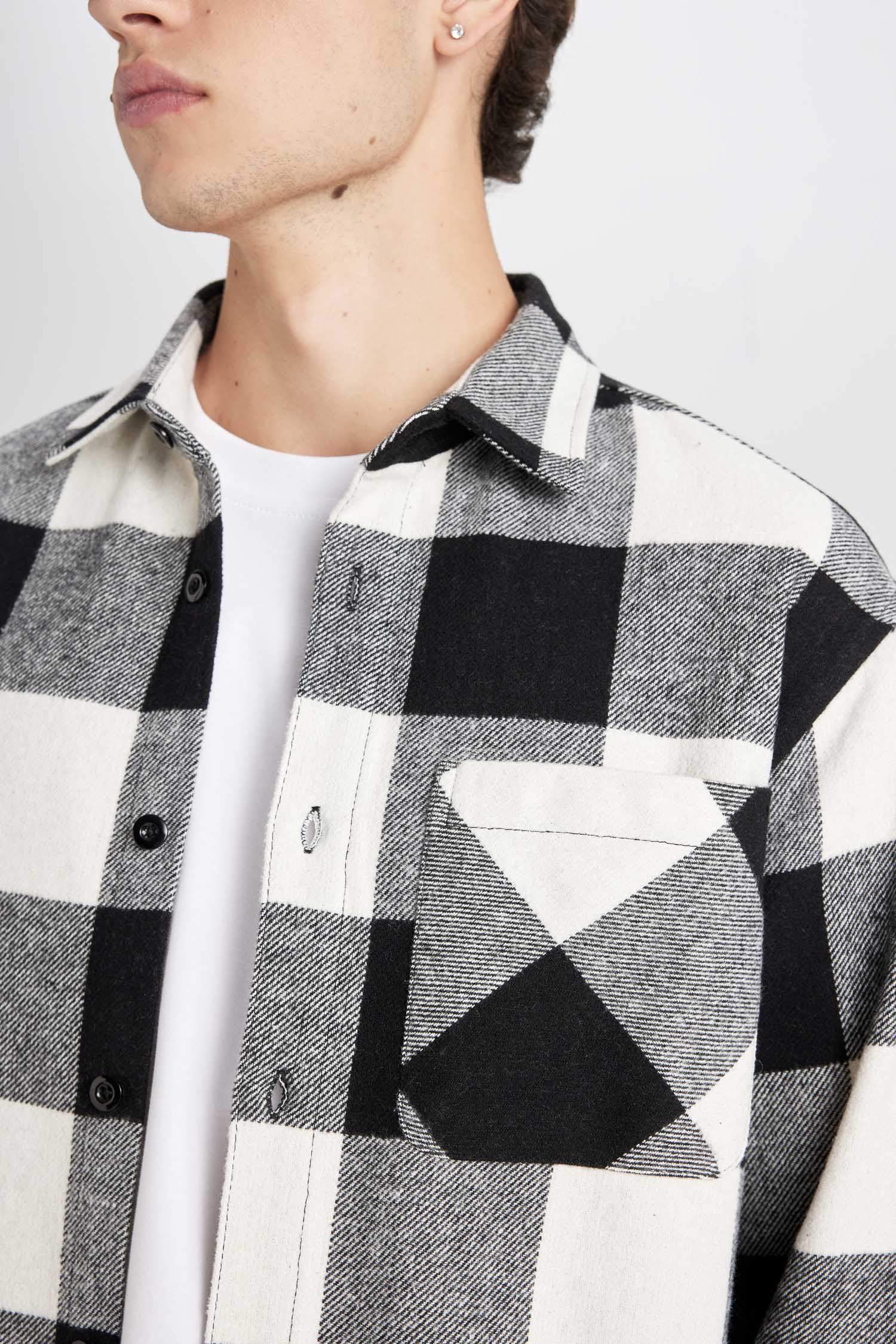 Regular Fit Kareli Oduncu Uzun Kollu Gömlek