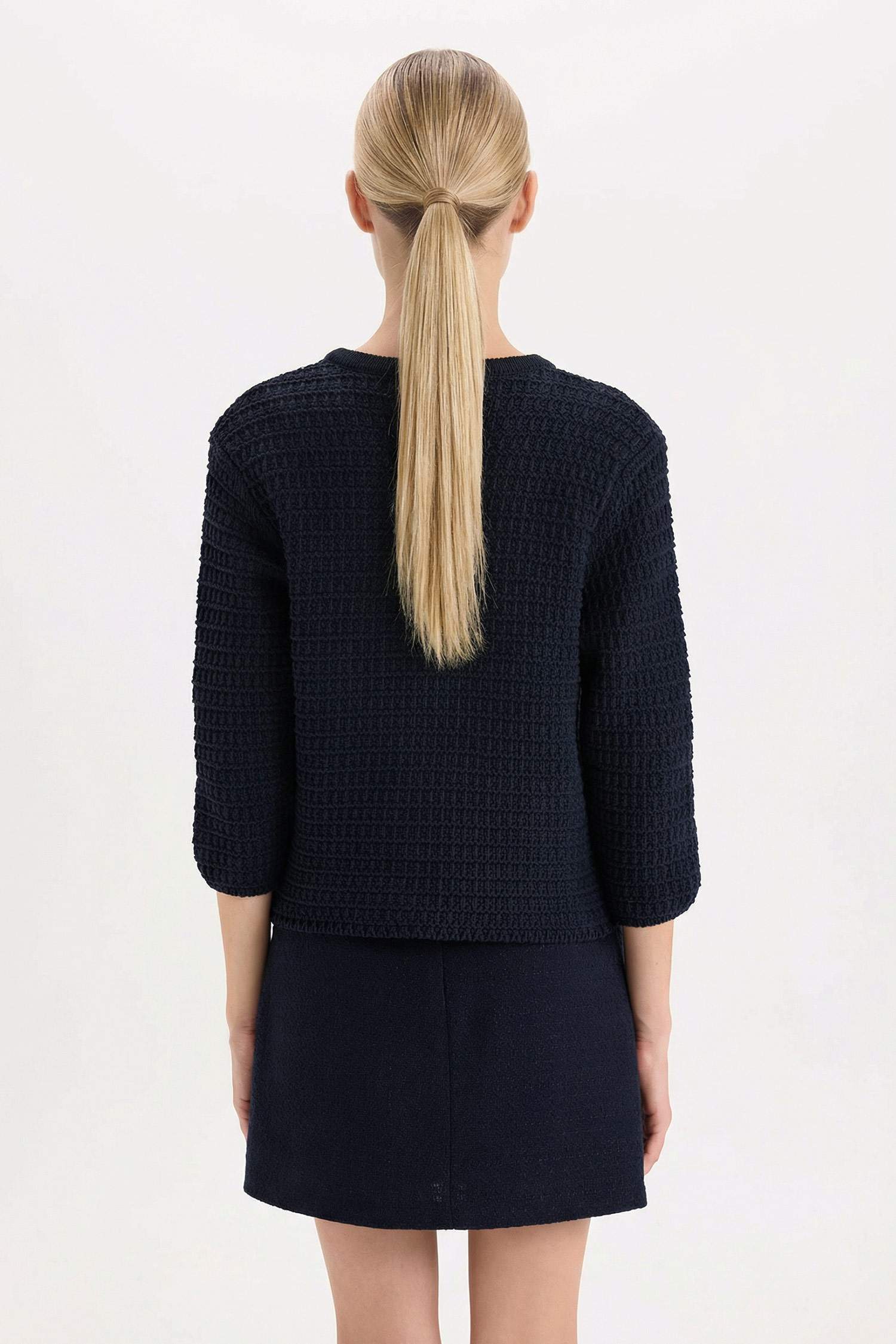 Regular Fit Crew Neck Cardigan