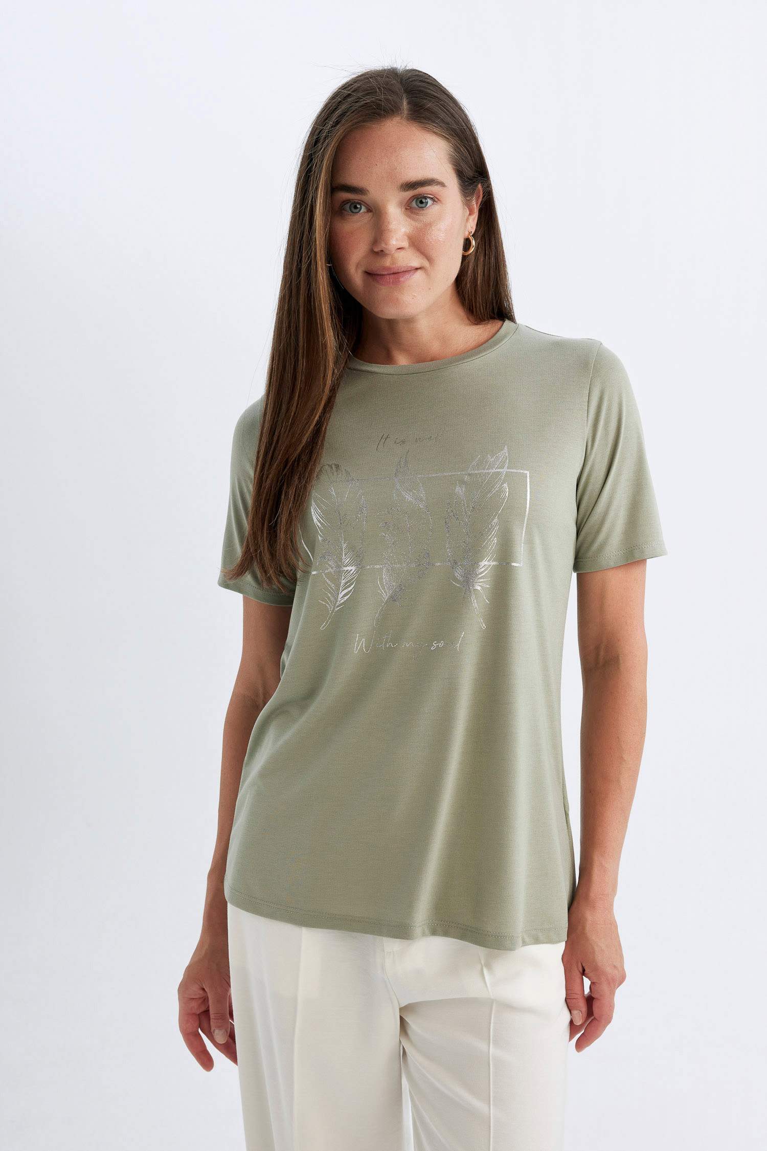 Regular Fit Bisiklet Yaka Kısa Kollu Tişört