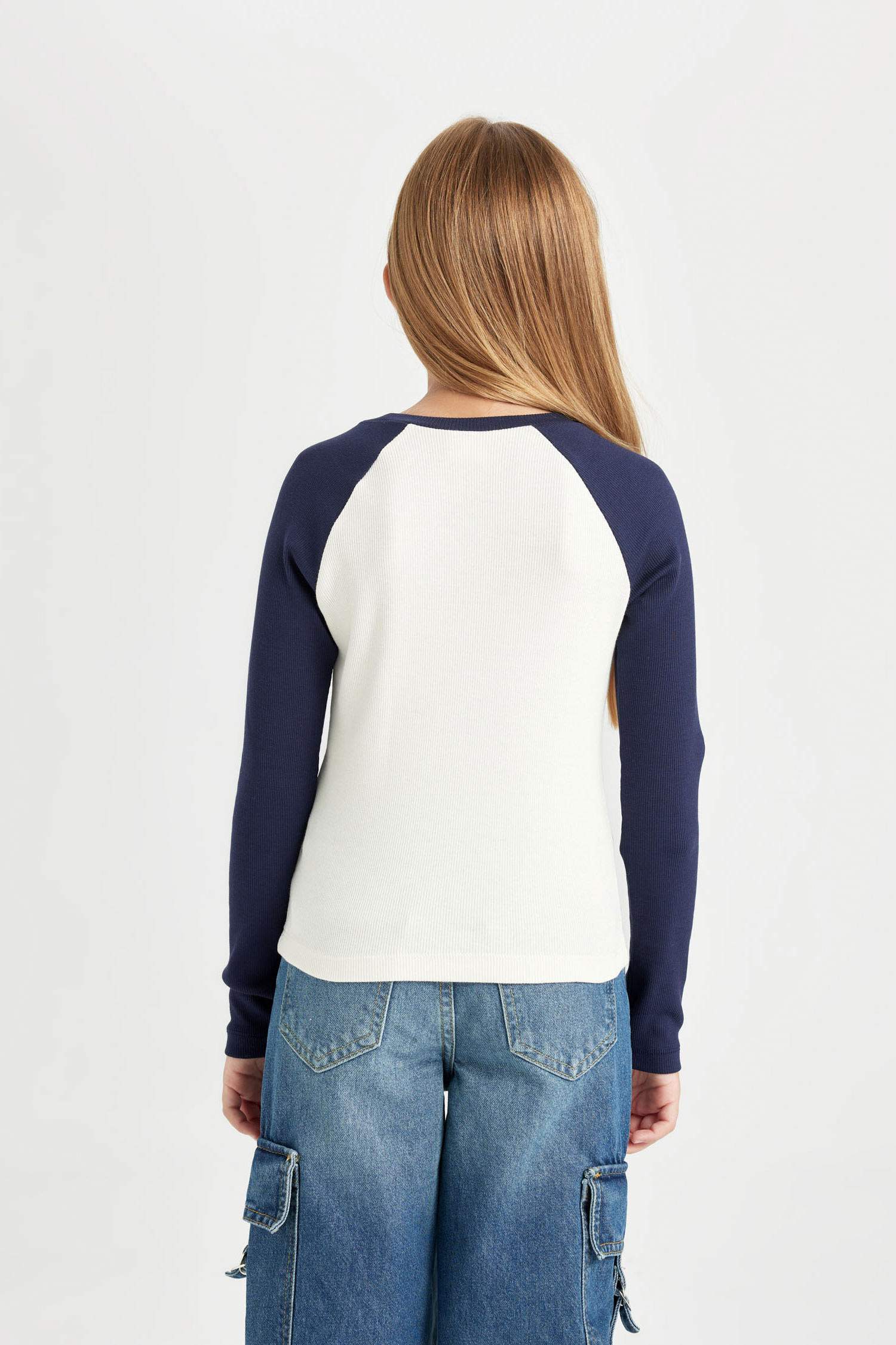 T-shirt à manches longues et à col rond imprimé pour Fille