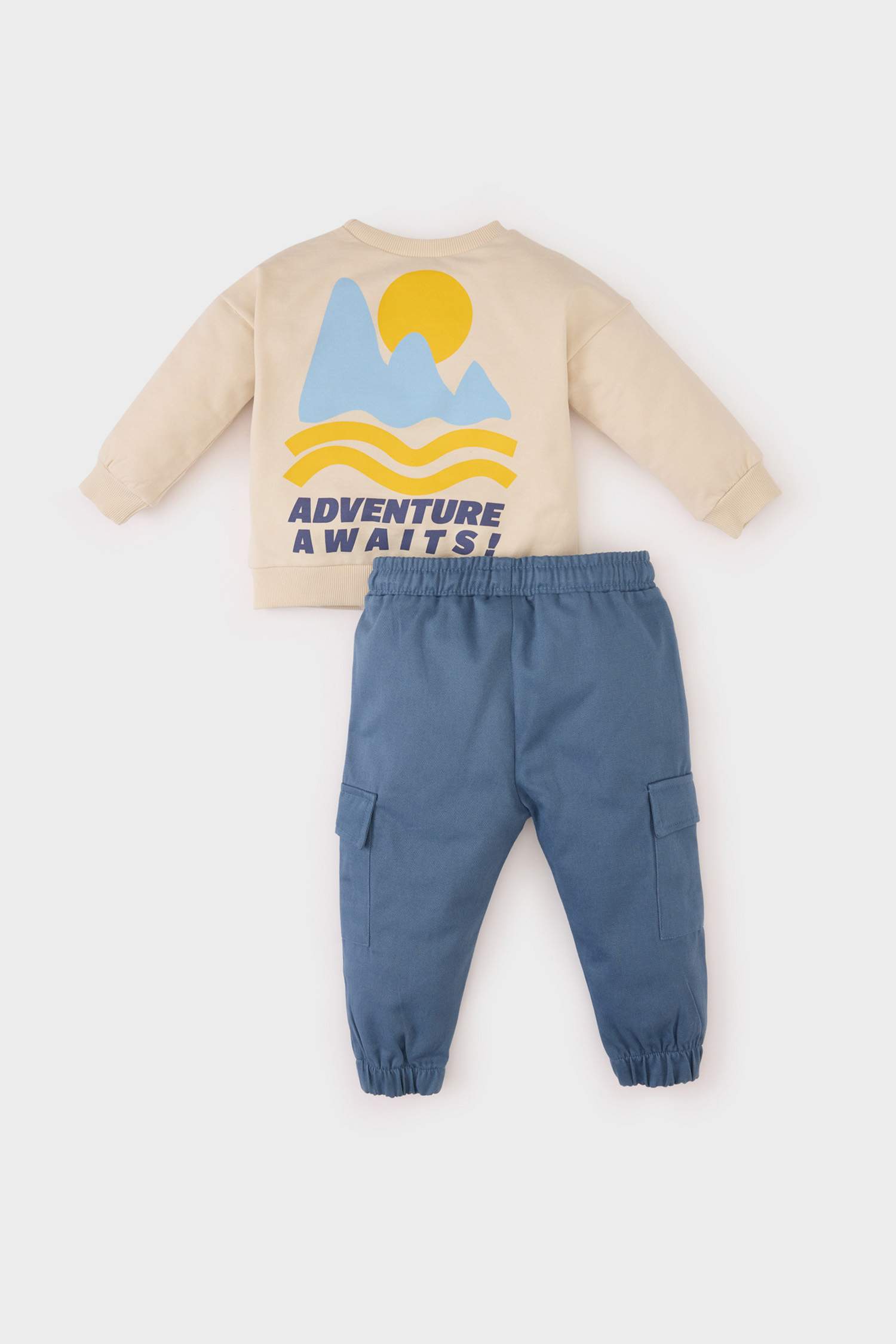 Baby Boy Printed Sweatshirt Bottom 2 Piece Set