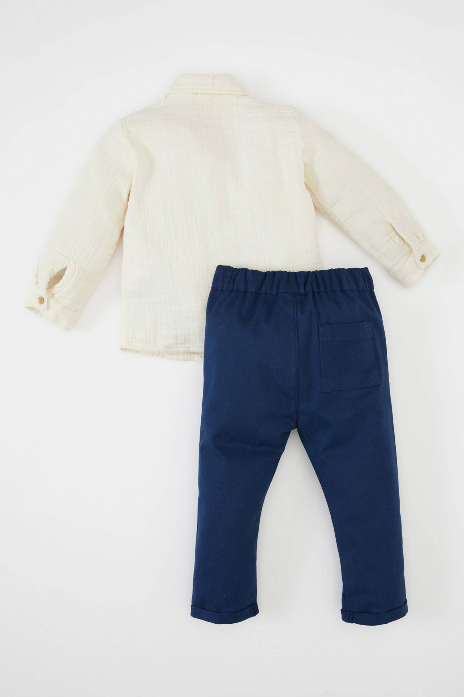 Baby Boy Muslin Shirt Trousers 2 Piece Set