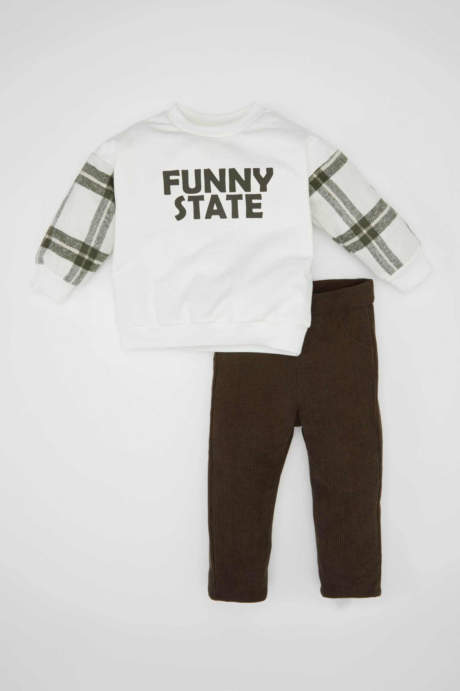 Baby Boy Printed Thin Sweatshirt Bottom 2 Piece Set