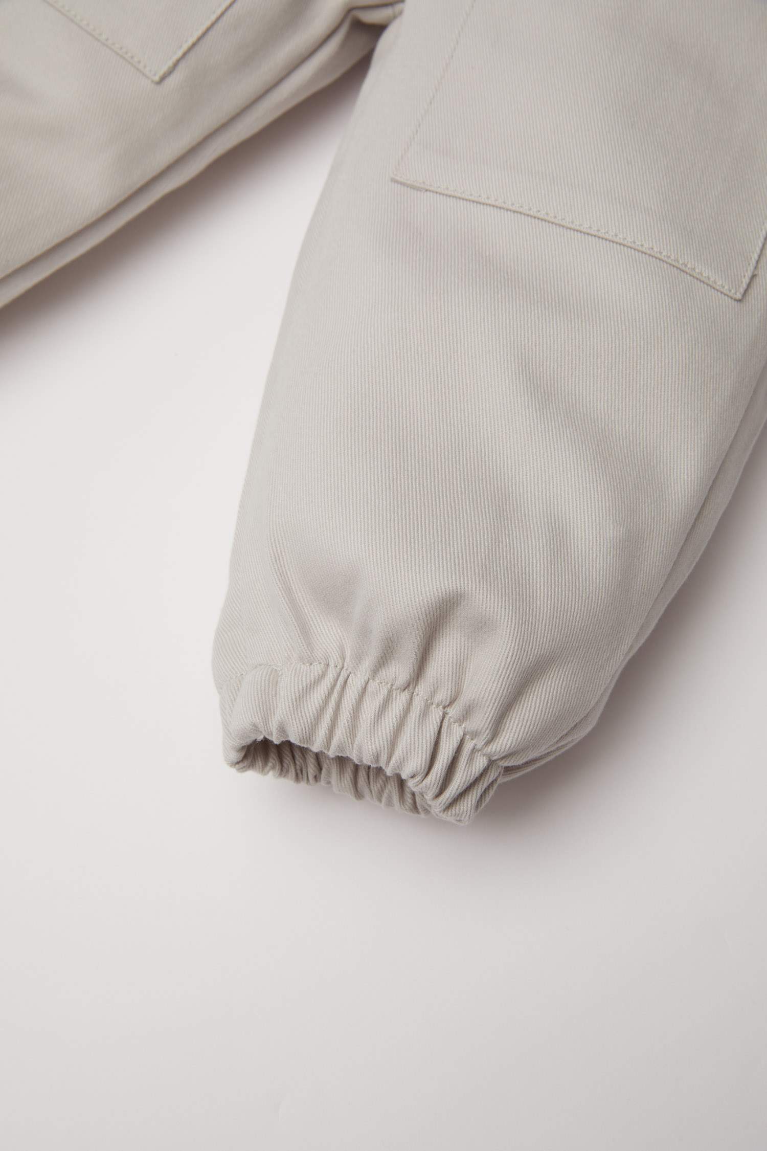 Erkek Bebek Bağcıklı Cepli Lastikli Paça Jogger Gabardin Pantolon