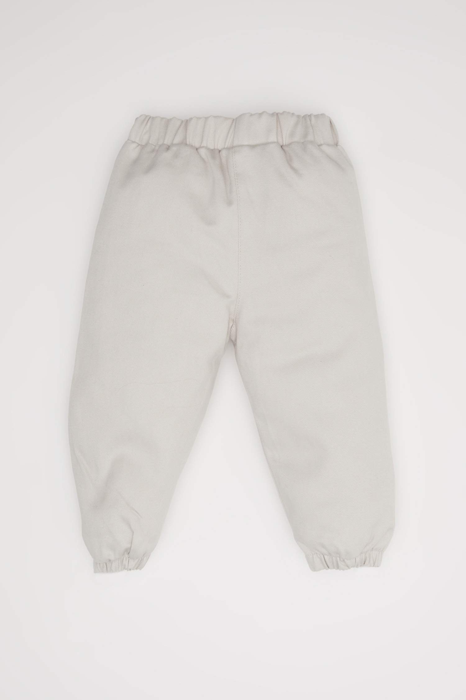 Erkek Bebek Bağcıklı Cepli Lastikli Paça Jogger Gabardin Pantolon