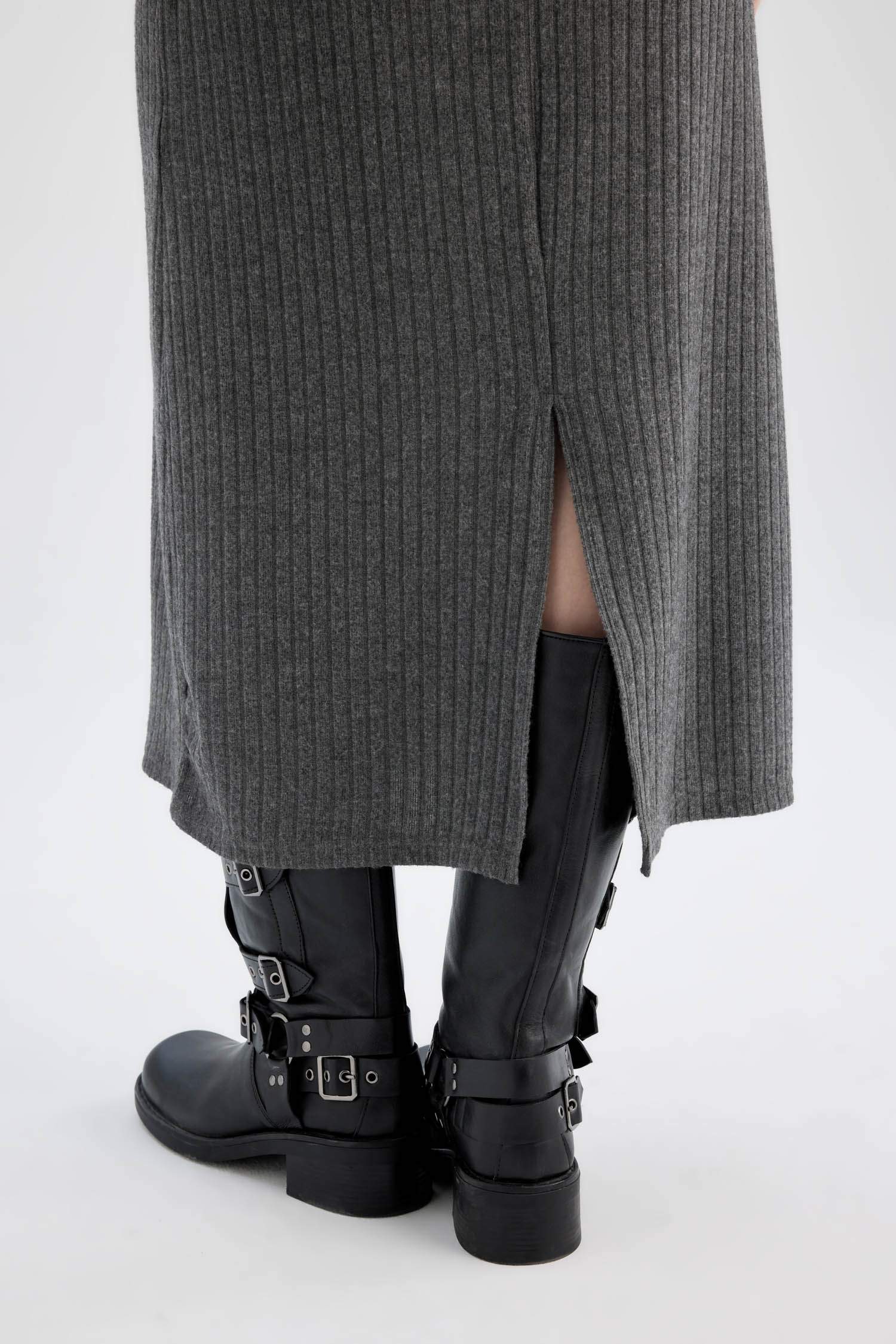 Bodycon Crew Neck Basic Long Sleeve Maxi Dress