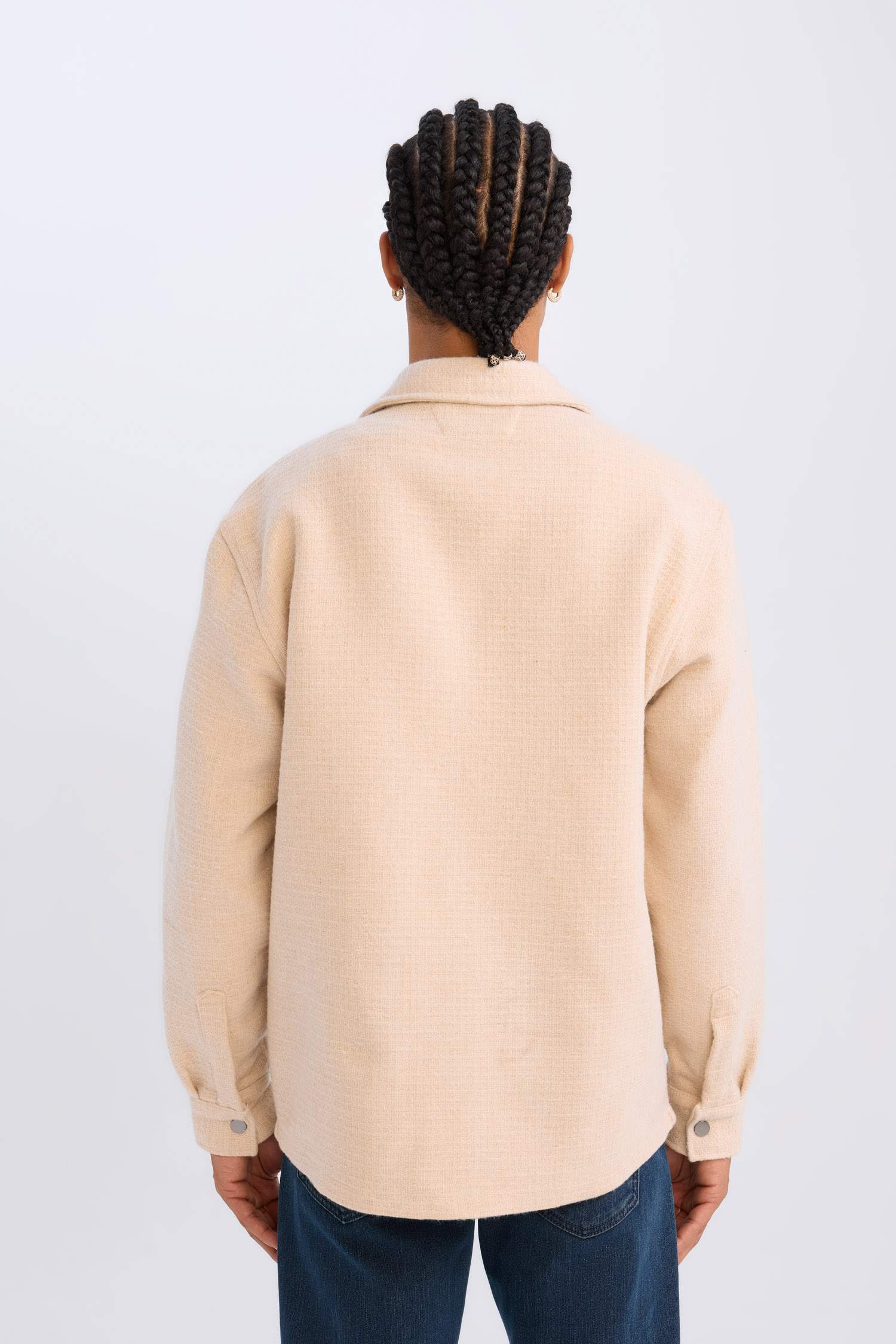 جاكيت قميص قصة عادية بياخة بولو