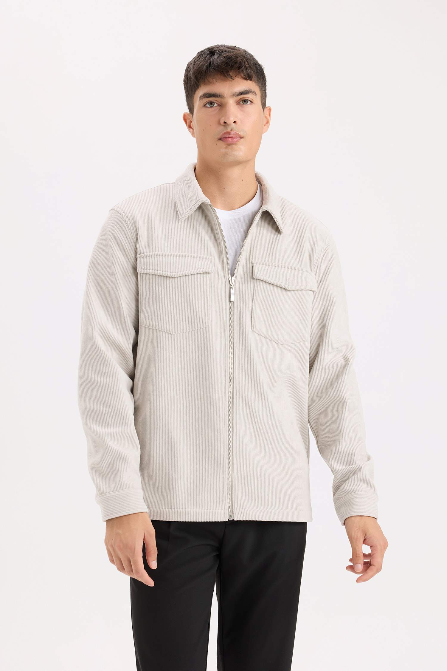 Regular Fit Long Sleeve Overshirt