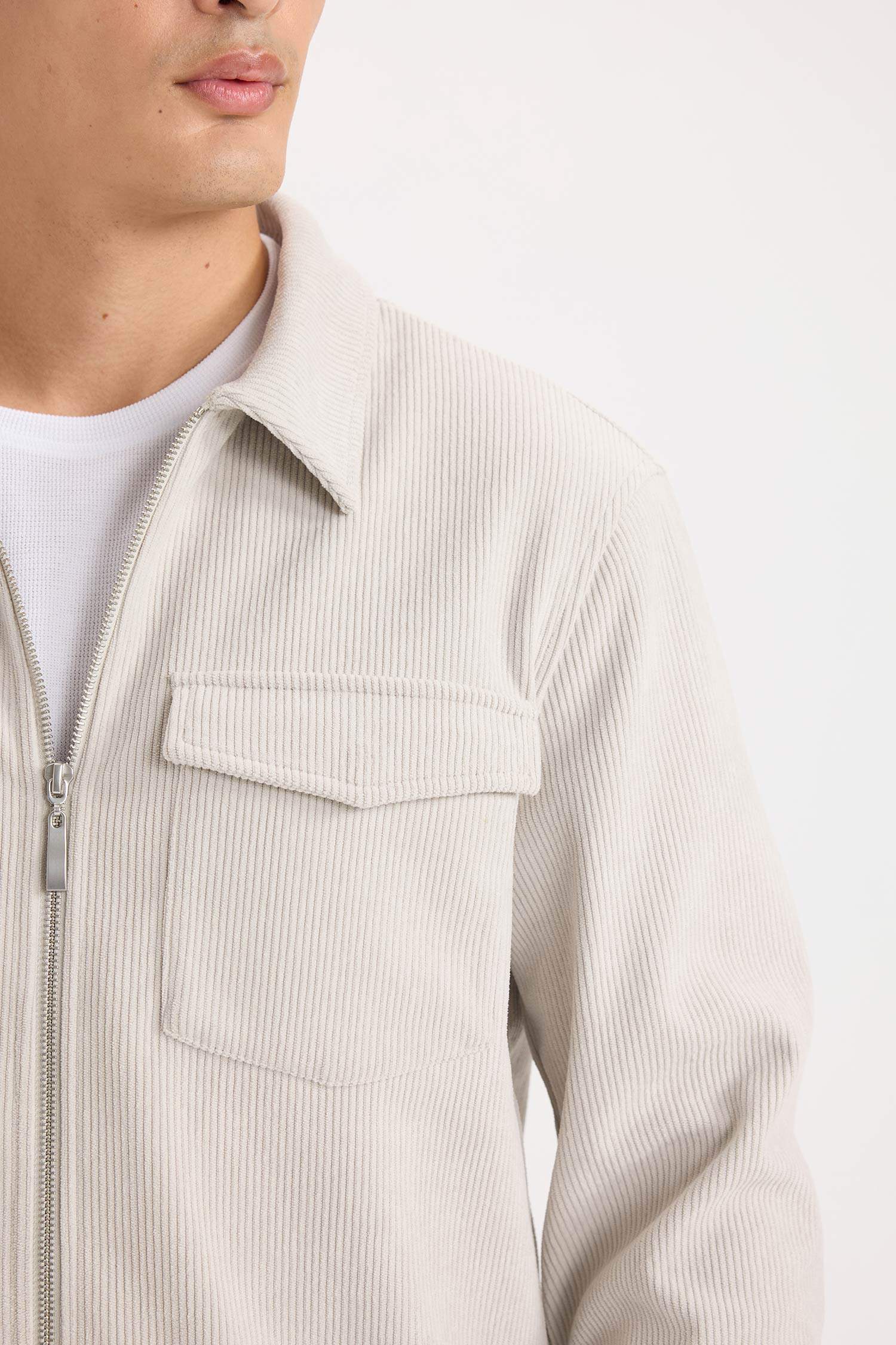 Regular Fit Long Sleeve Overshirt