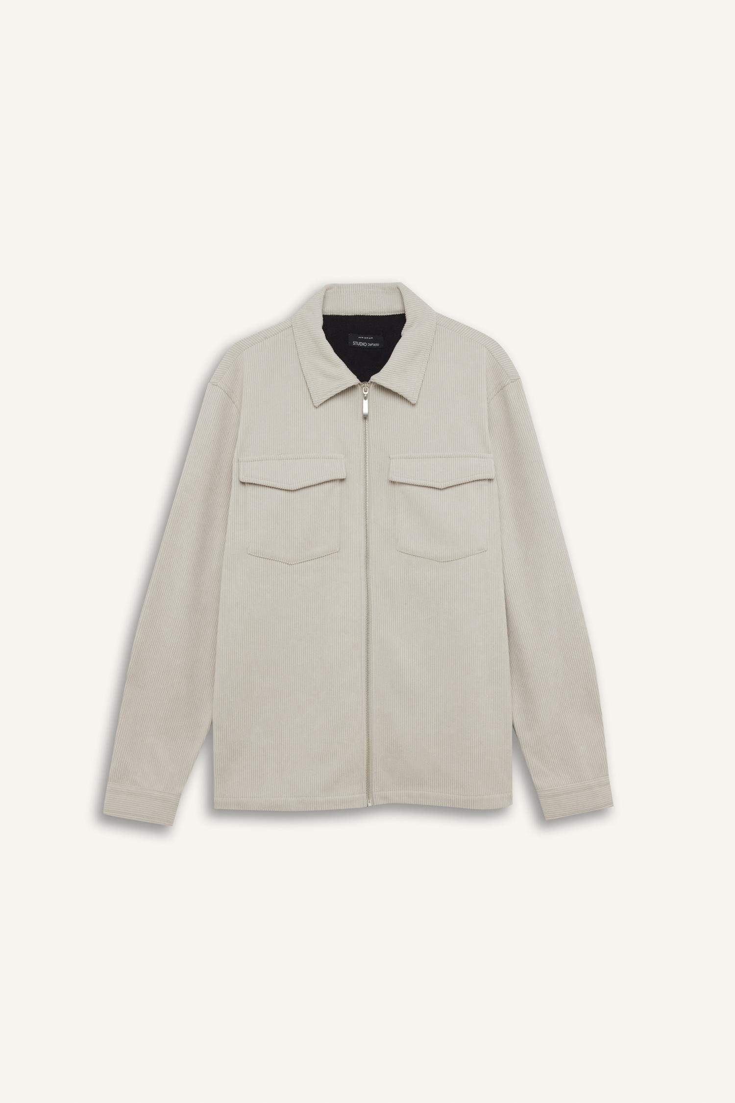 Regular Fit Long Sleeve Overshirt