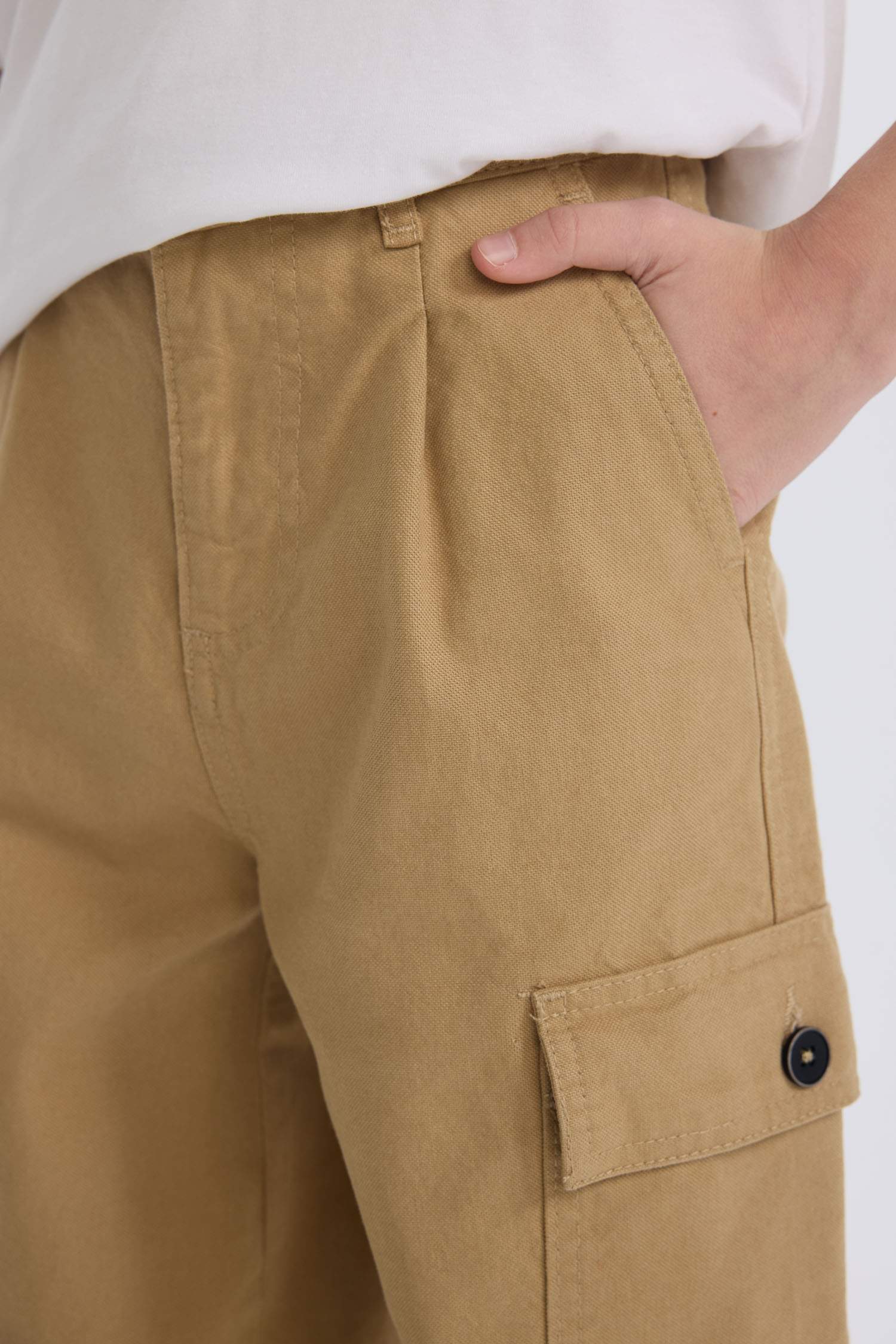 Erkek Çocuk Loose Fit Standart Paça Gabardin Pantolon