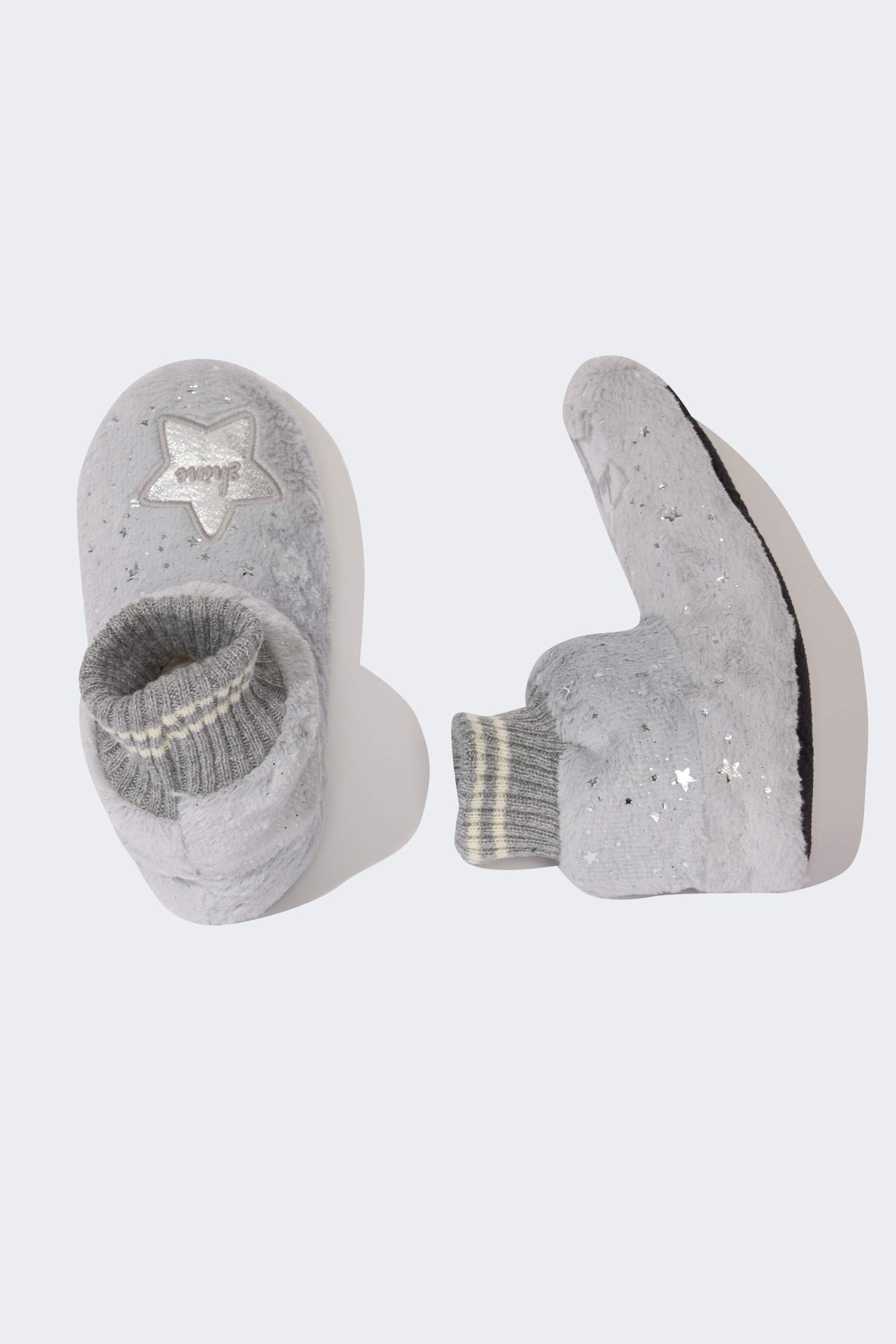 Kadın Yıldız Desenli Düz Taban Ev Botu