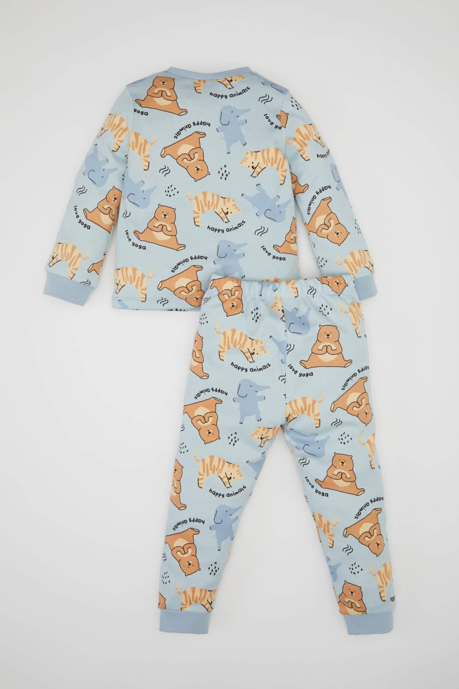 طقم بيجاما ولادي بطبعة دب - قطعتين