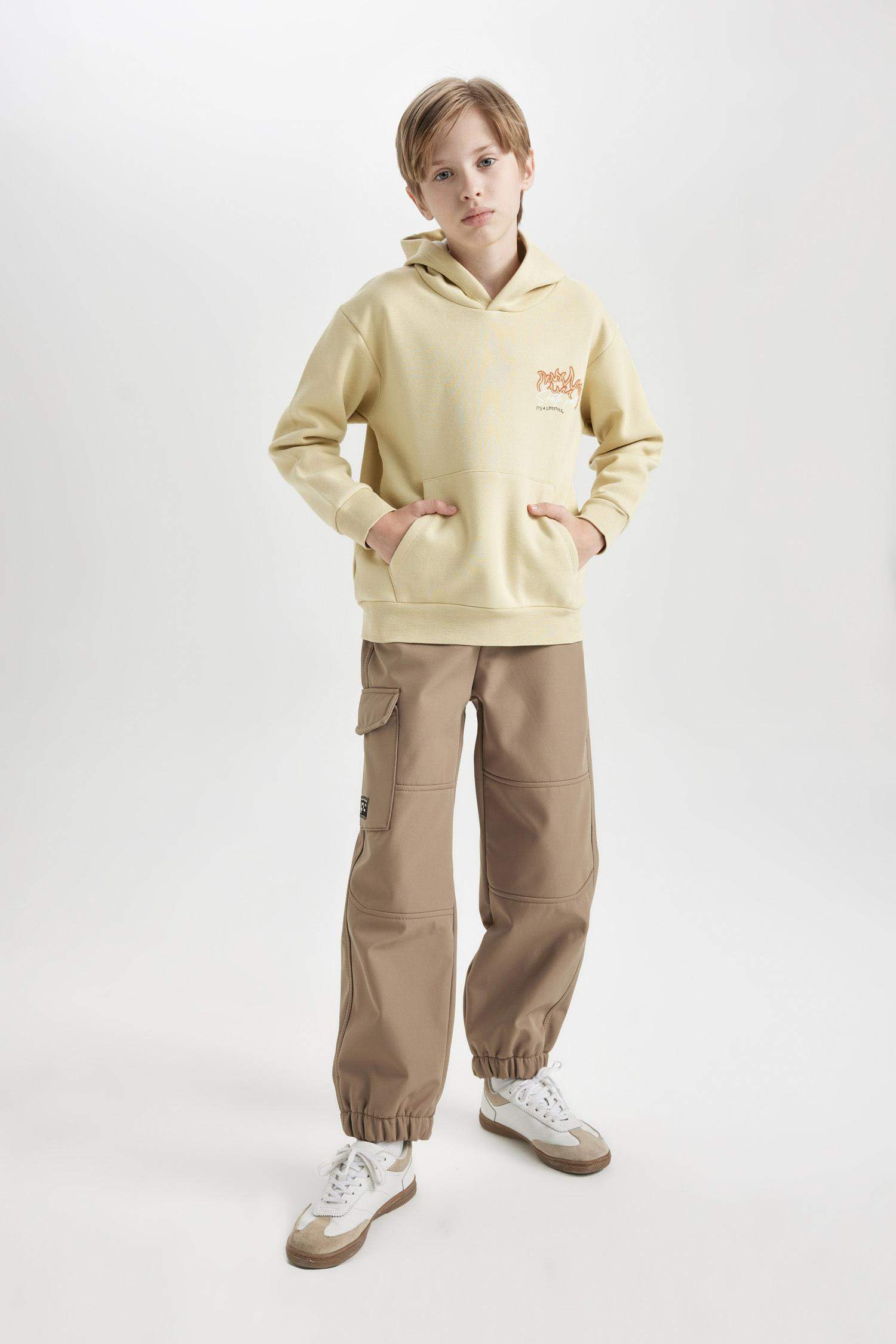 Pantalon Jogging à poches Cargo avec doublure en polaire