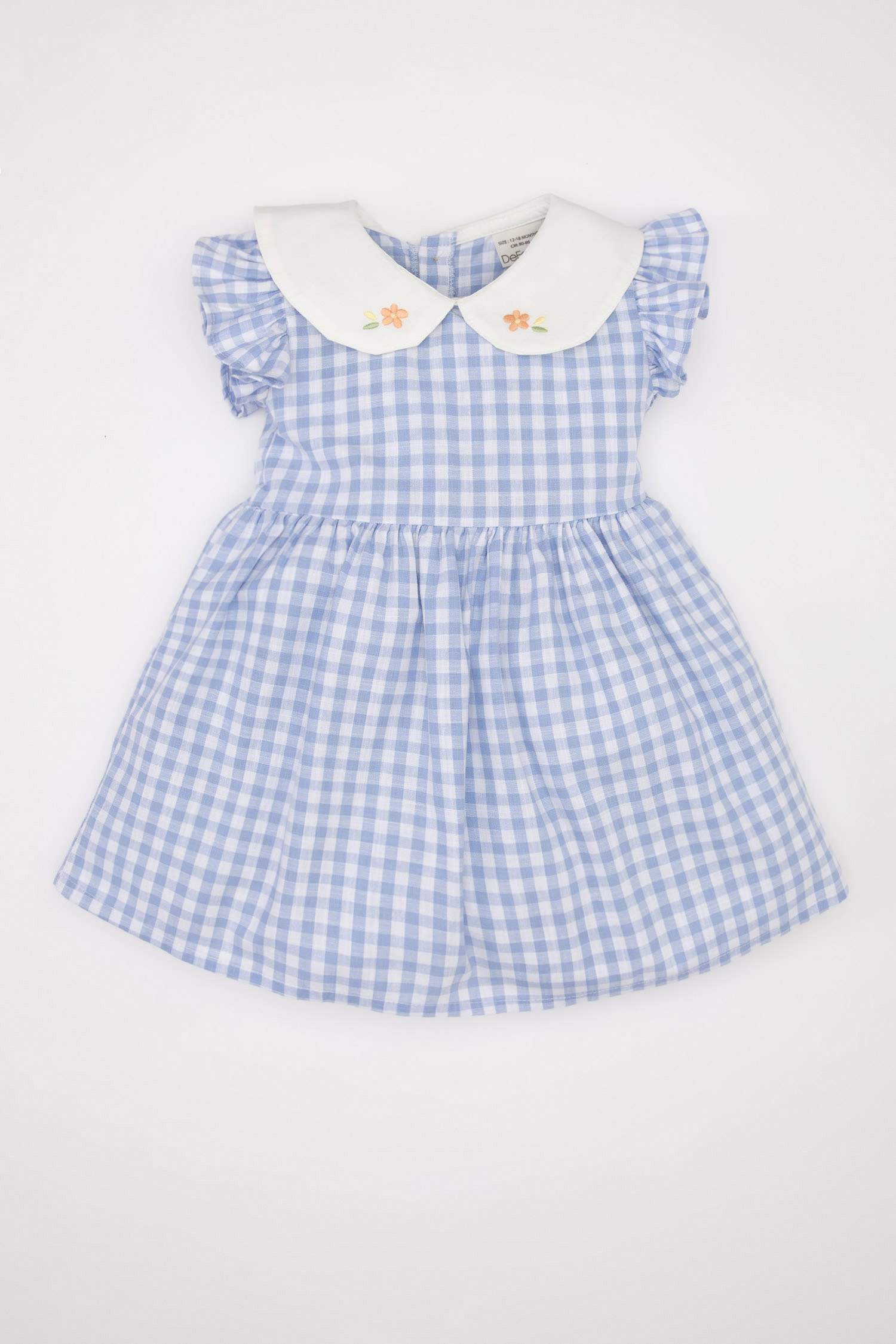 فستان بناتي كاروهات بوبلين قصة عادية نص ردن وياخة بيبي