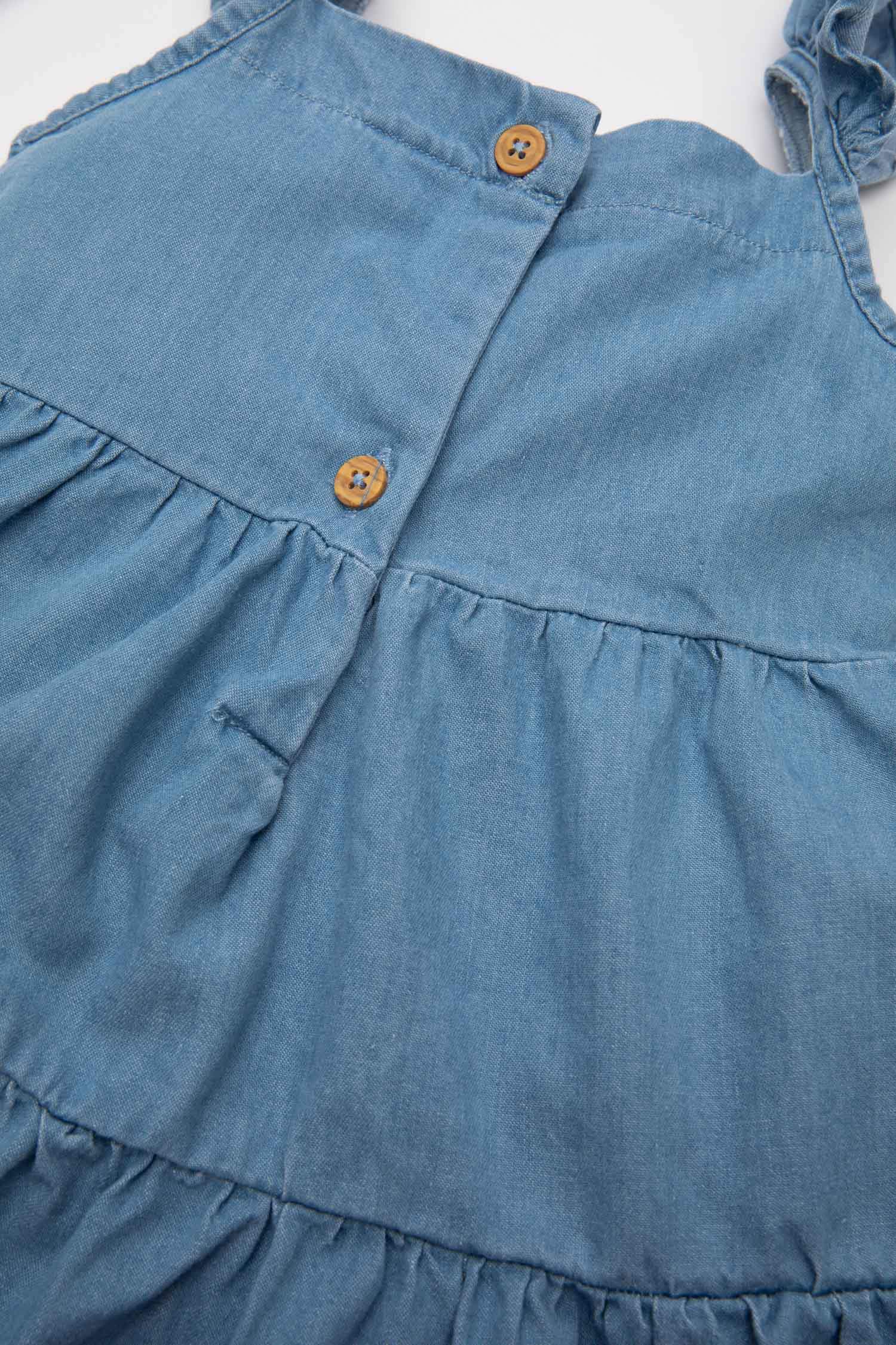 Baby Girl Strappy Denim Dress