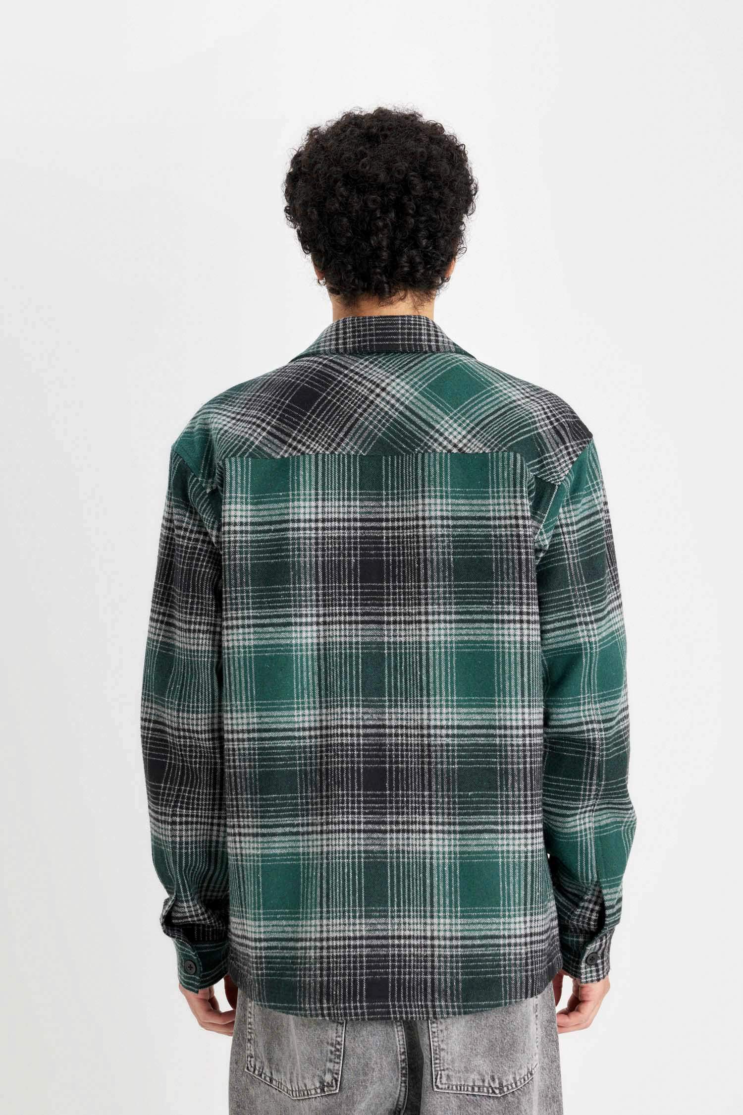 Relax Fit Woodcutter Plaid Long Sleeve Shirt