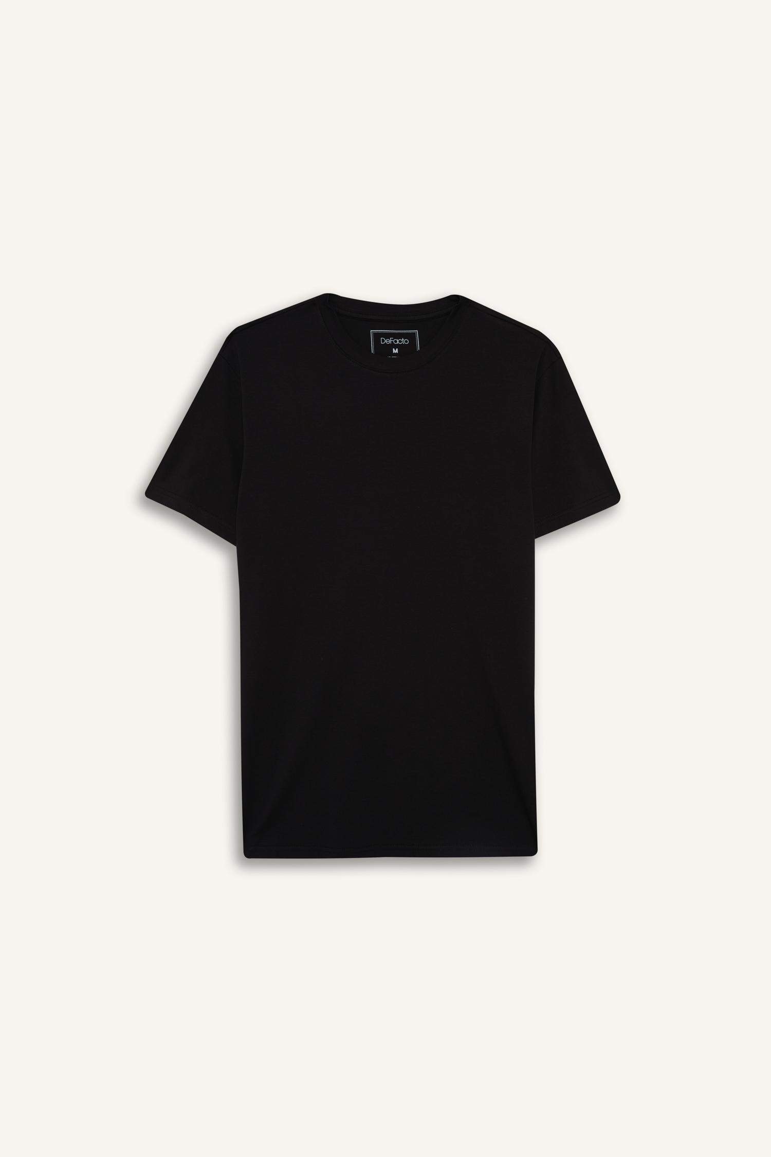 Slim Fit Dar Kesim Bisiklet Yaka Üst