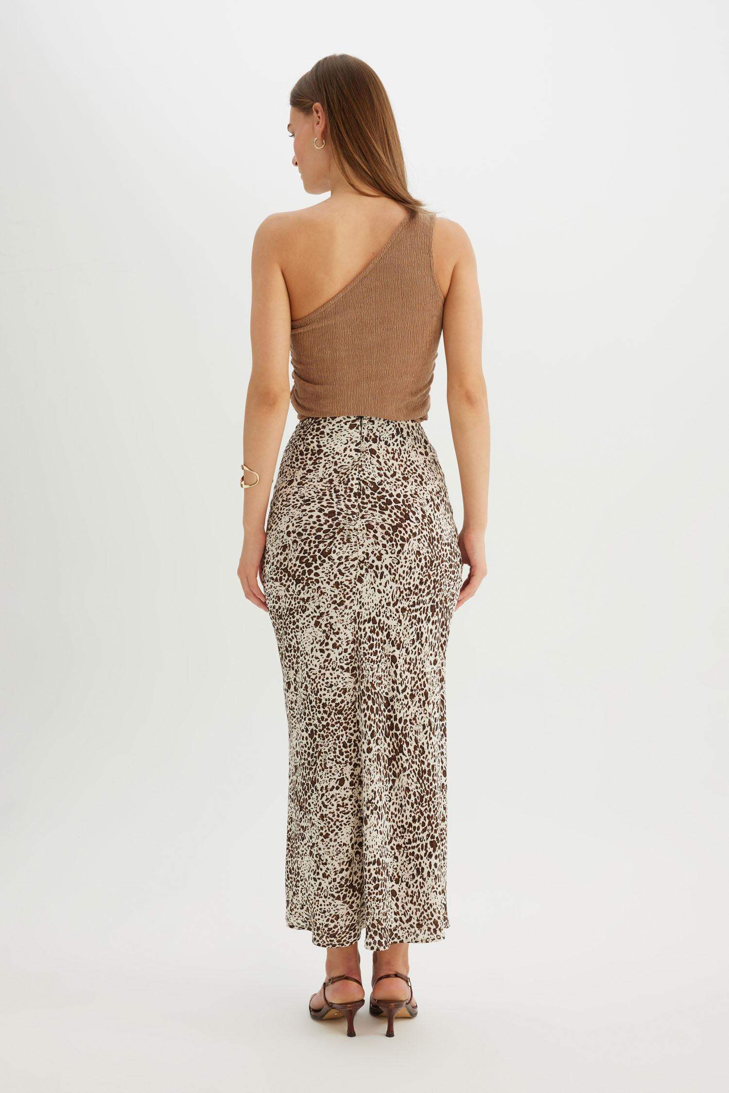 Pencil Skirt Leopard High Waist Maxi Skirt