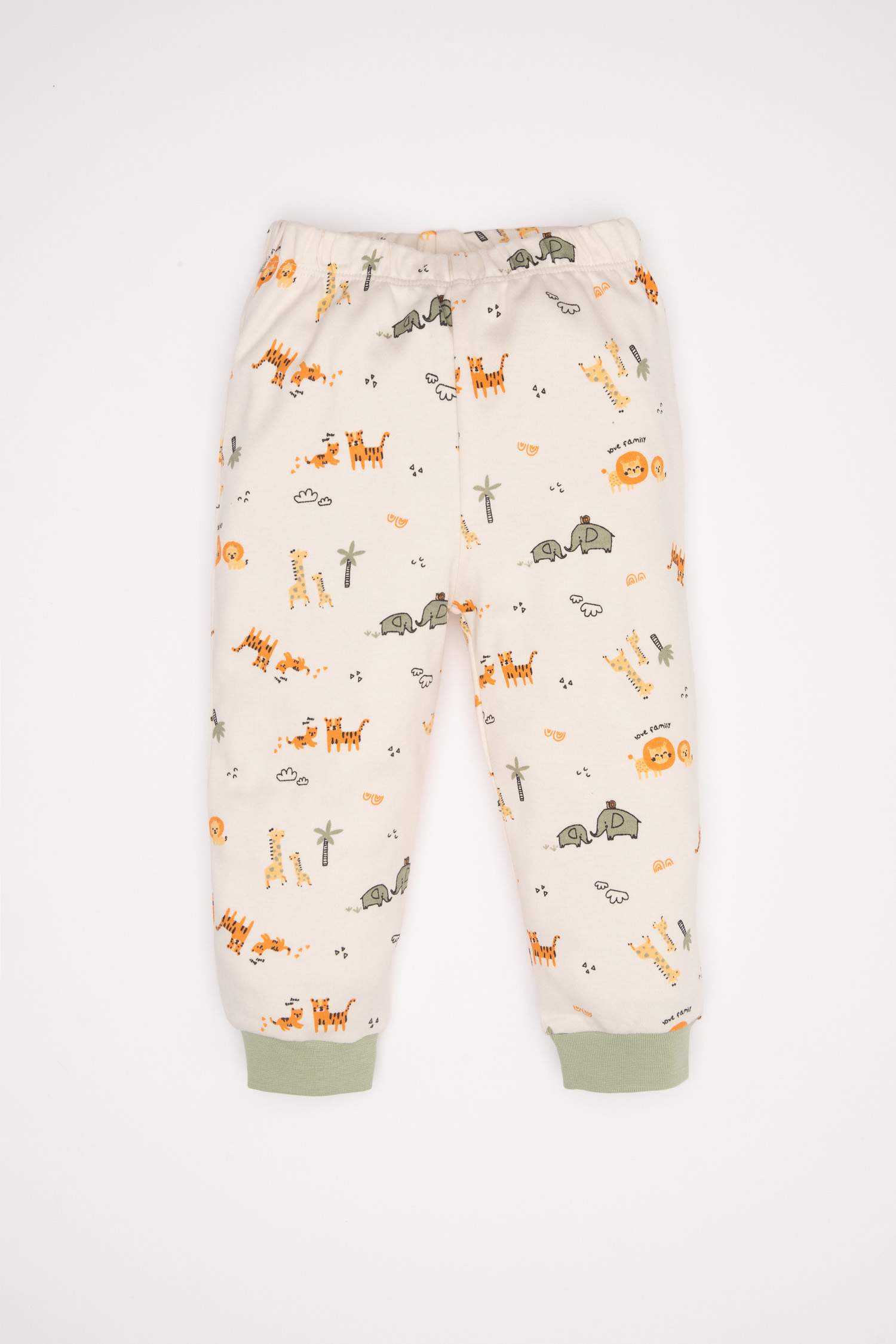 طقم بيجاما ولادي بطبعة سفاري - قطعتين