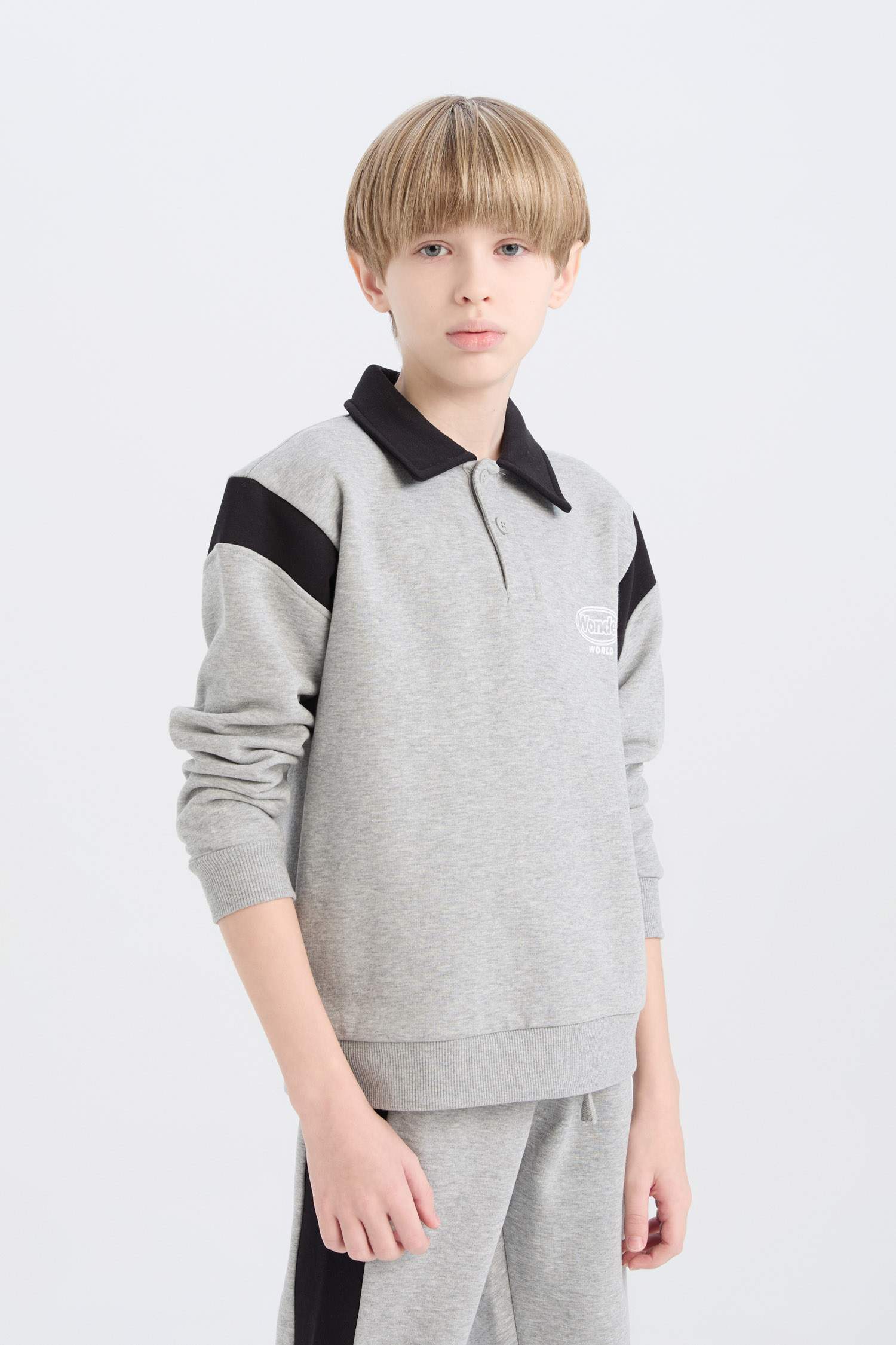 Boy Printed Sweatshirt Elasticated Sweatpants 2 Piece Set