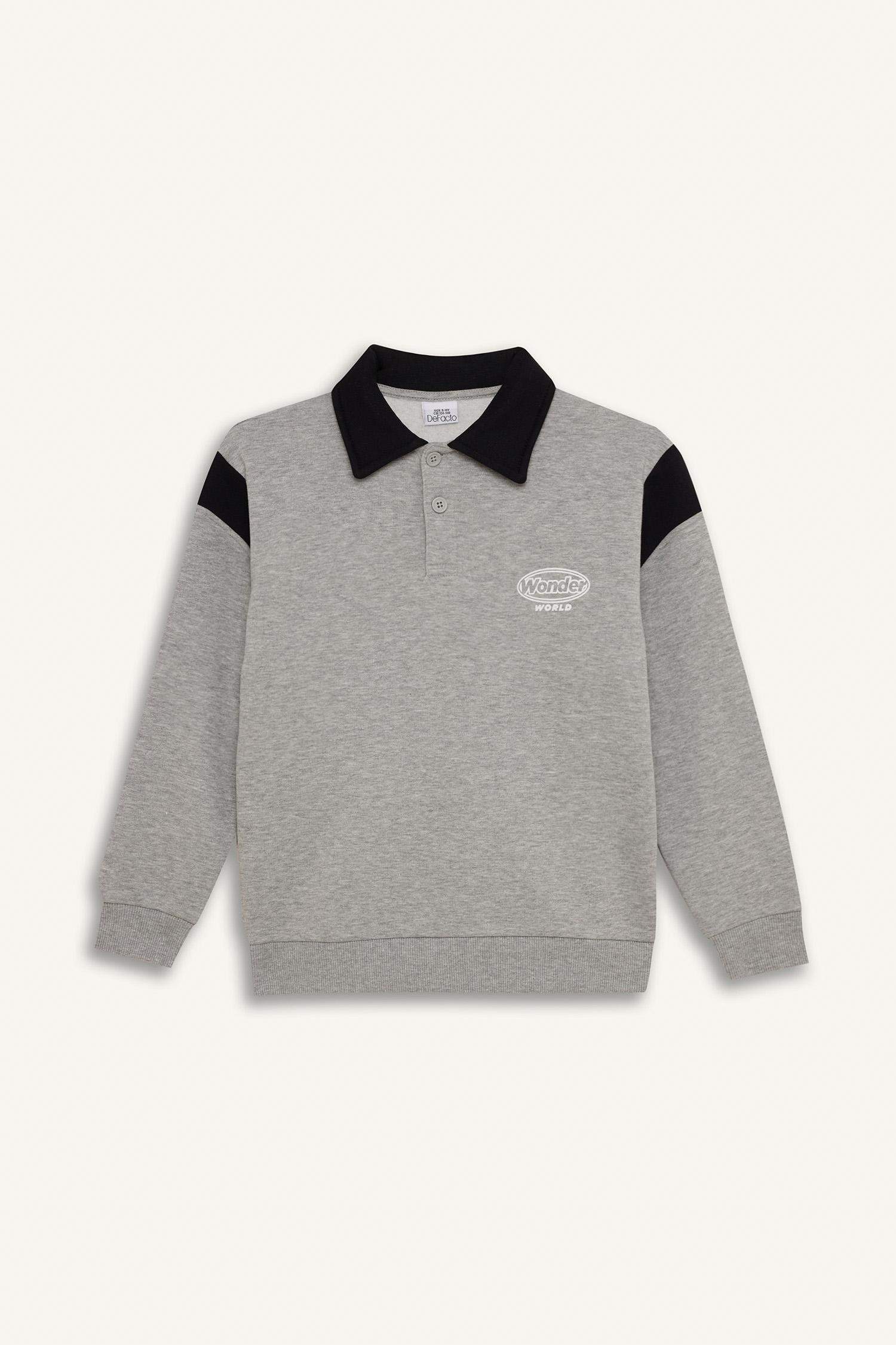 Boy Printed Sweatshirt Elasticated Sweatpants 2 Piece Set