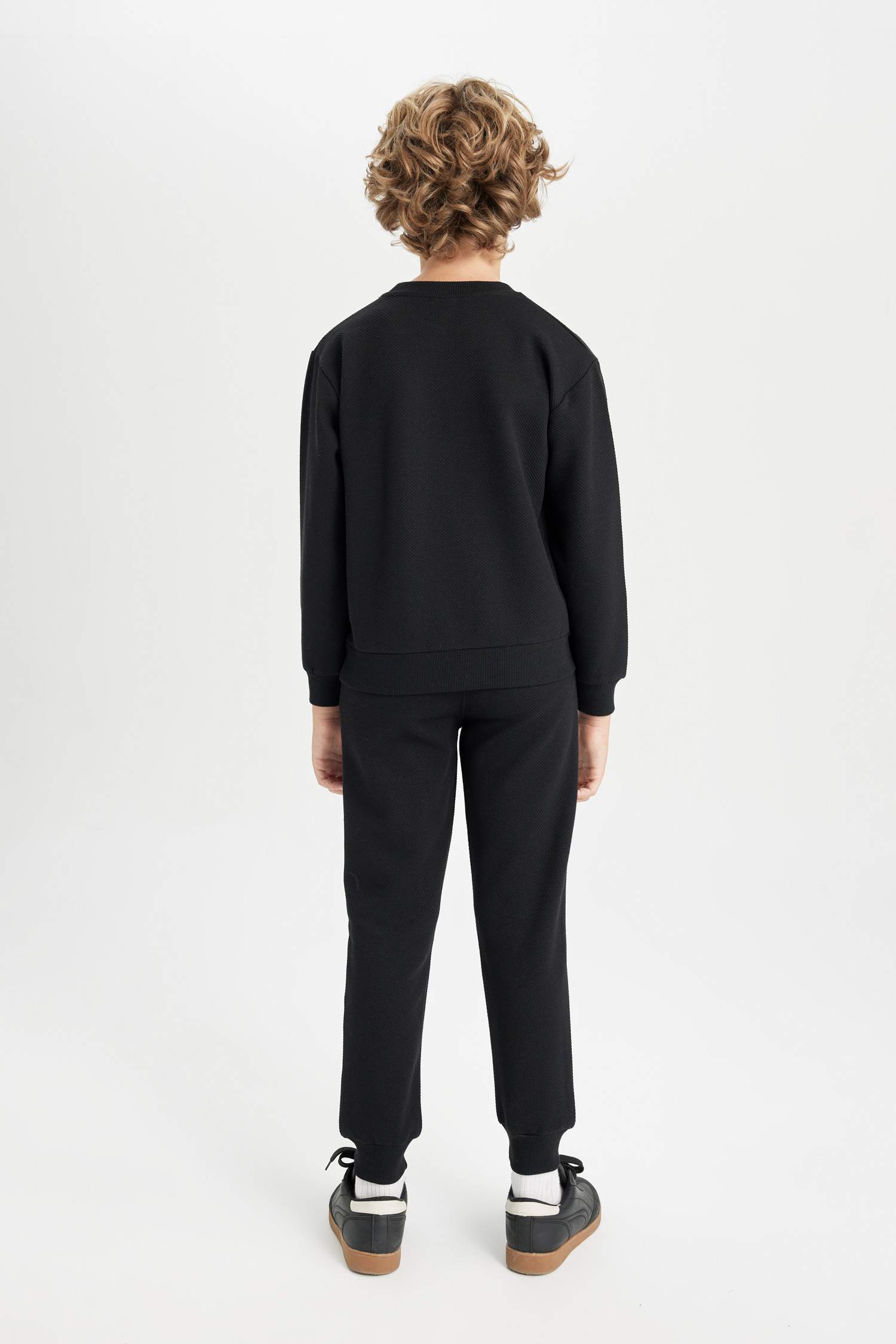 Erkek Çocuk 2'li Takım Baskılı Sweatshirt Beli Lastikli Jogger Eşofman Altı