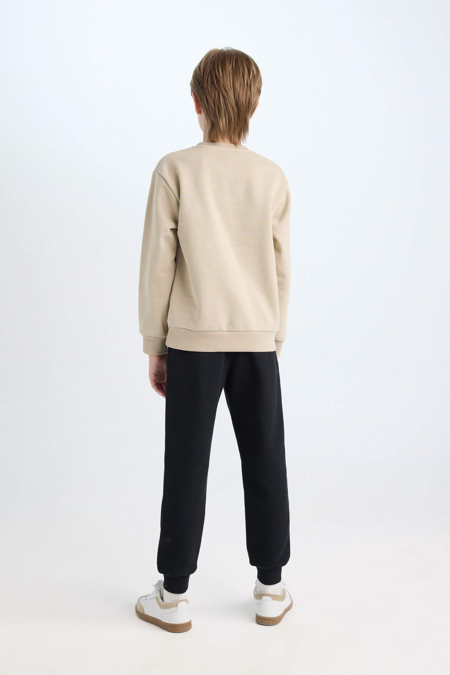 Erkek Çocuk 2'li Takım Baskılı Sweatshirt Beli Lastikli Jogger Eşofman Altı