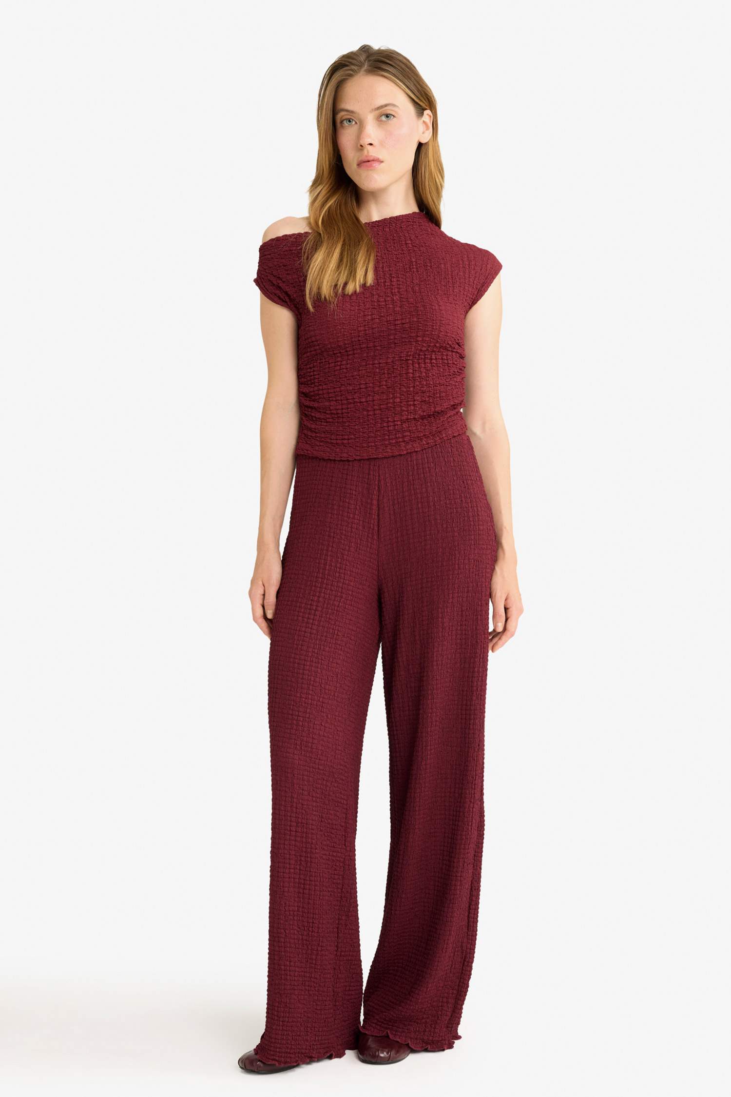 Wide Leg Geniş Bol Paça Bürümcük Pantolon